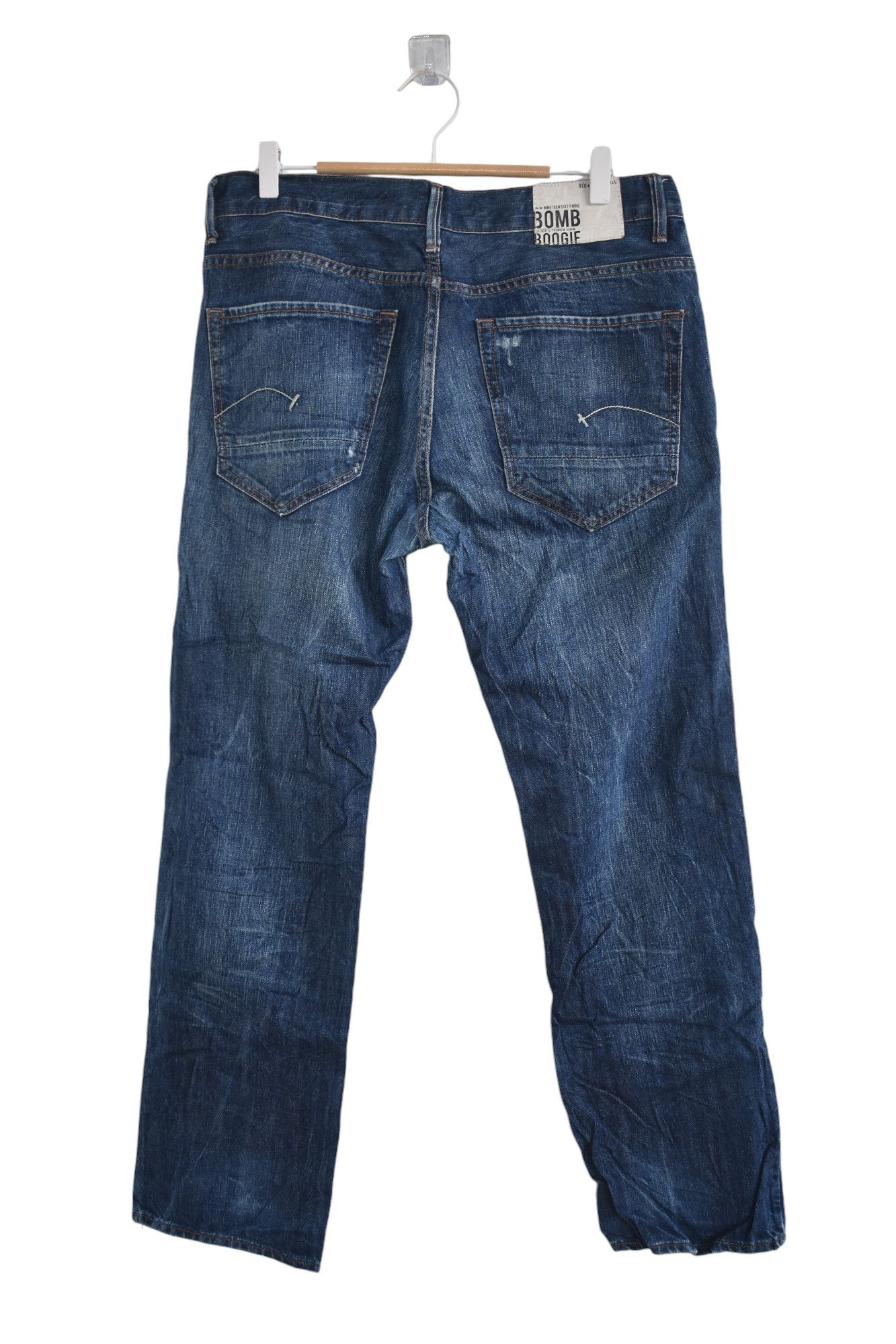 Japanese Brand × Jean Bomb Boogie Japanese Distress Jeans W33 Size US 33 - 2 Thumbnail
