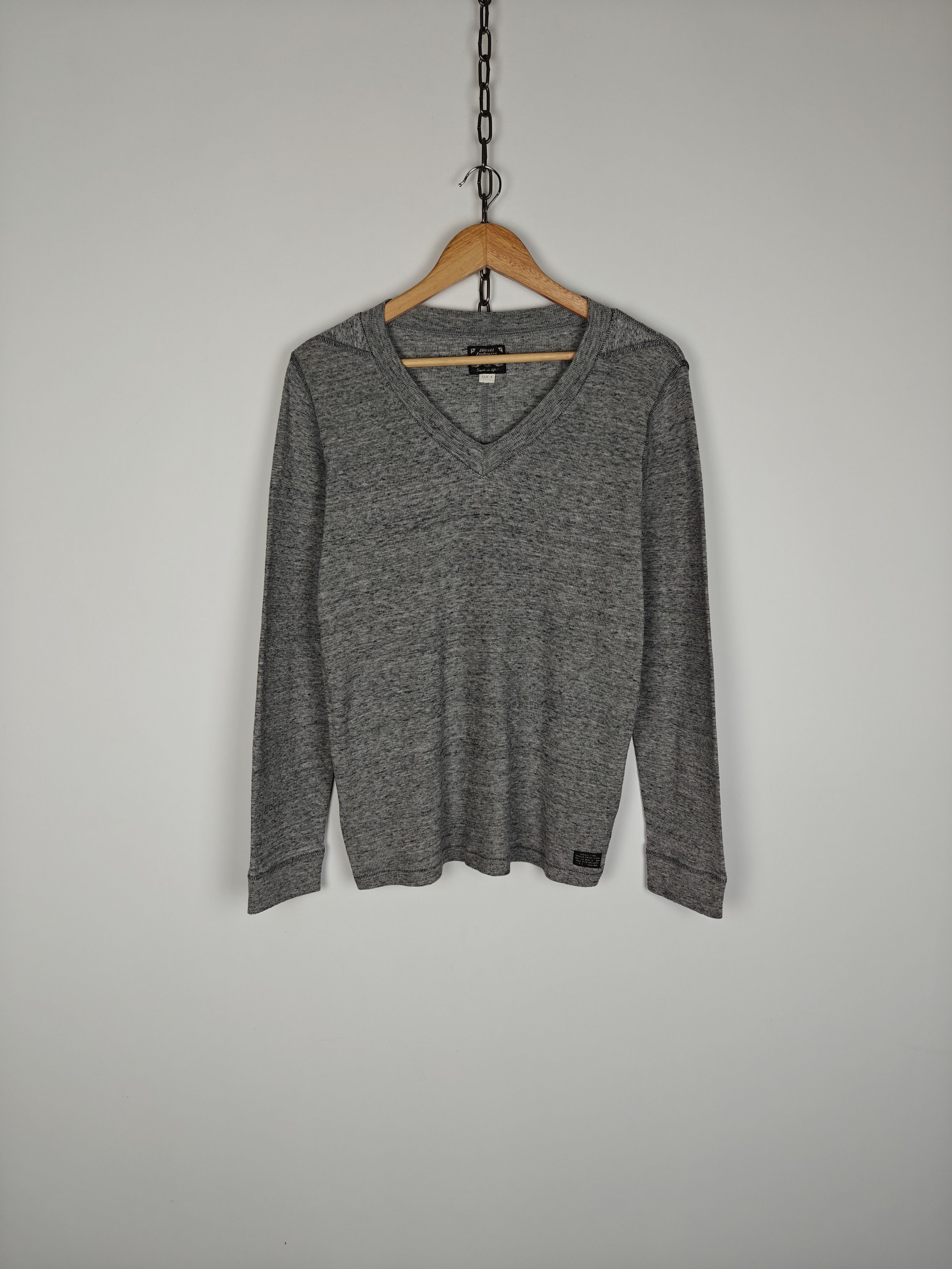 Diesel Diesel Industry Sweater Cotton Pullover Gray size S Size US S / EU 44-46 / 1 - 1 Thumbnail