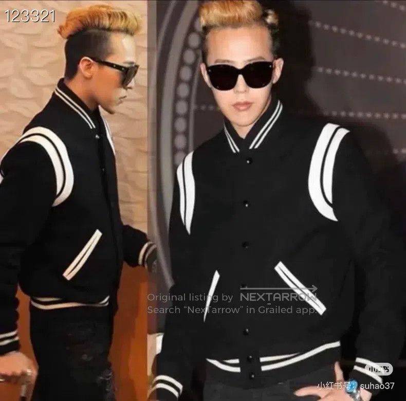 Saint Laurent Paris Saint Laurent Paris Woolen Patchwork Baseball Jacket Size US M / EU 48-50 / 2 - 6 Thumbnail