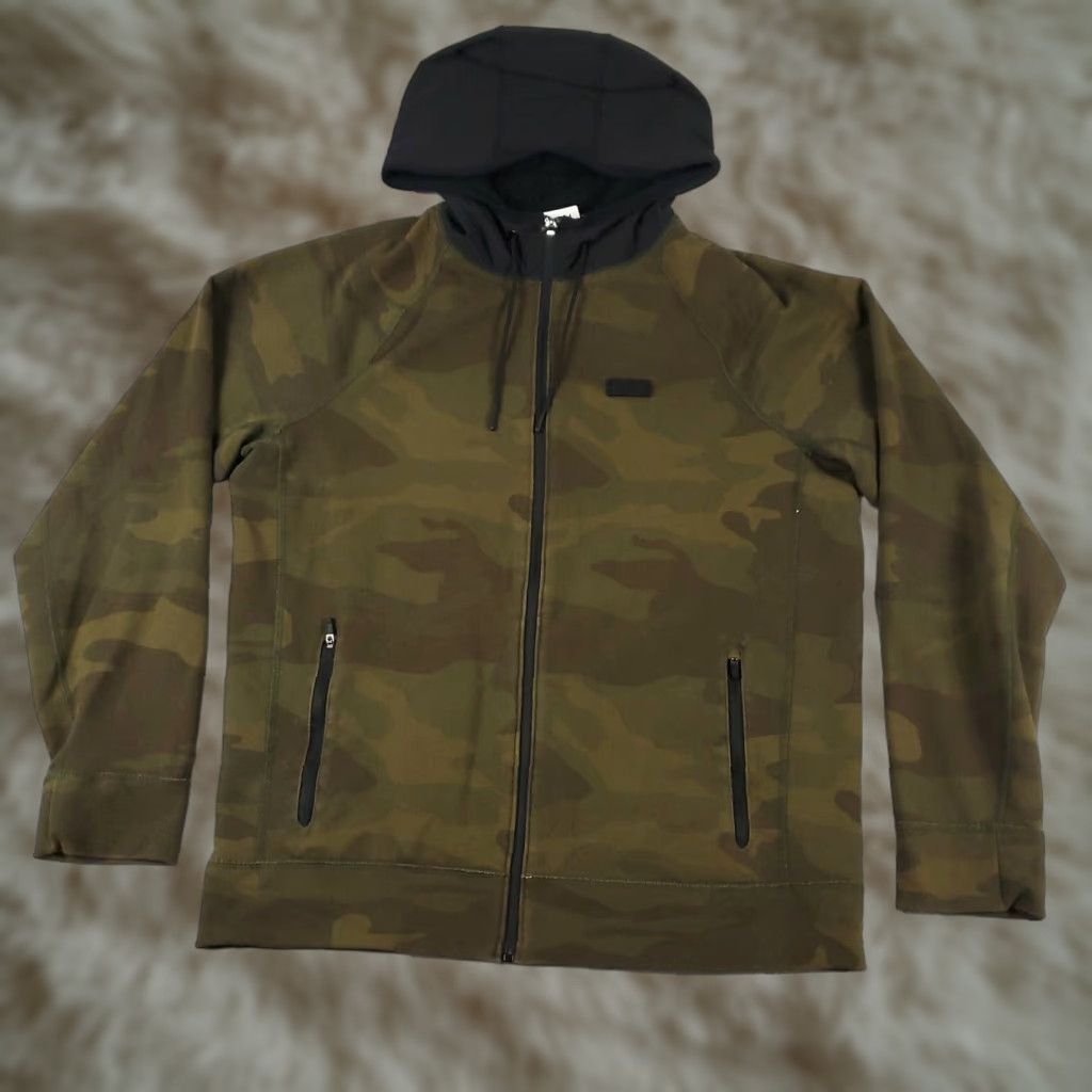 Abercrombie & Fitch Abercrombie & Fitch Men's Medium Green Camouflage Zip Hoodie Sweatshirt Size US M / EU 48-50 / 2 - 1 Thumbnail