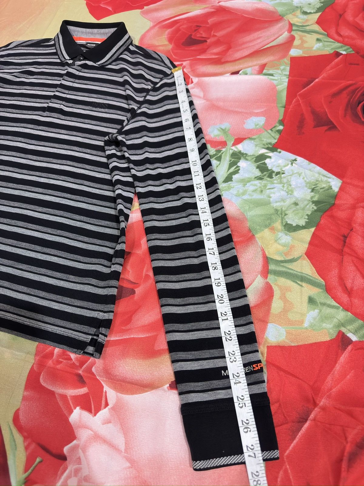 Hugo Boss × Malcolm McLaren Hugo Boss X Mc Laren Sport Stripe Polo Shirt A187 Size US M / EU 48-50 / 2 - 13 Thumbnail