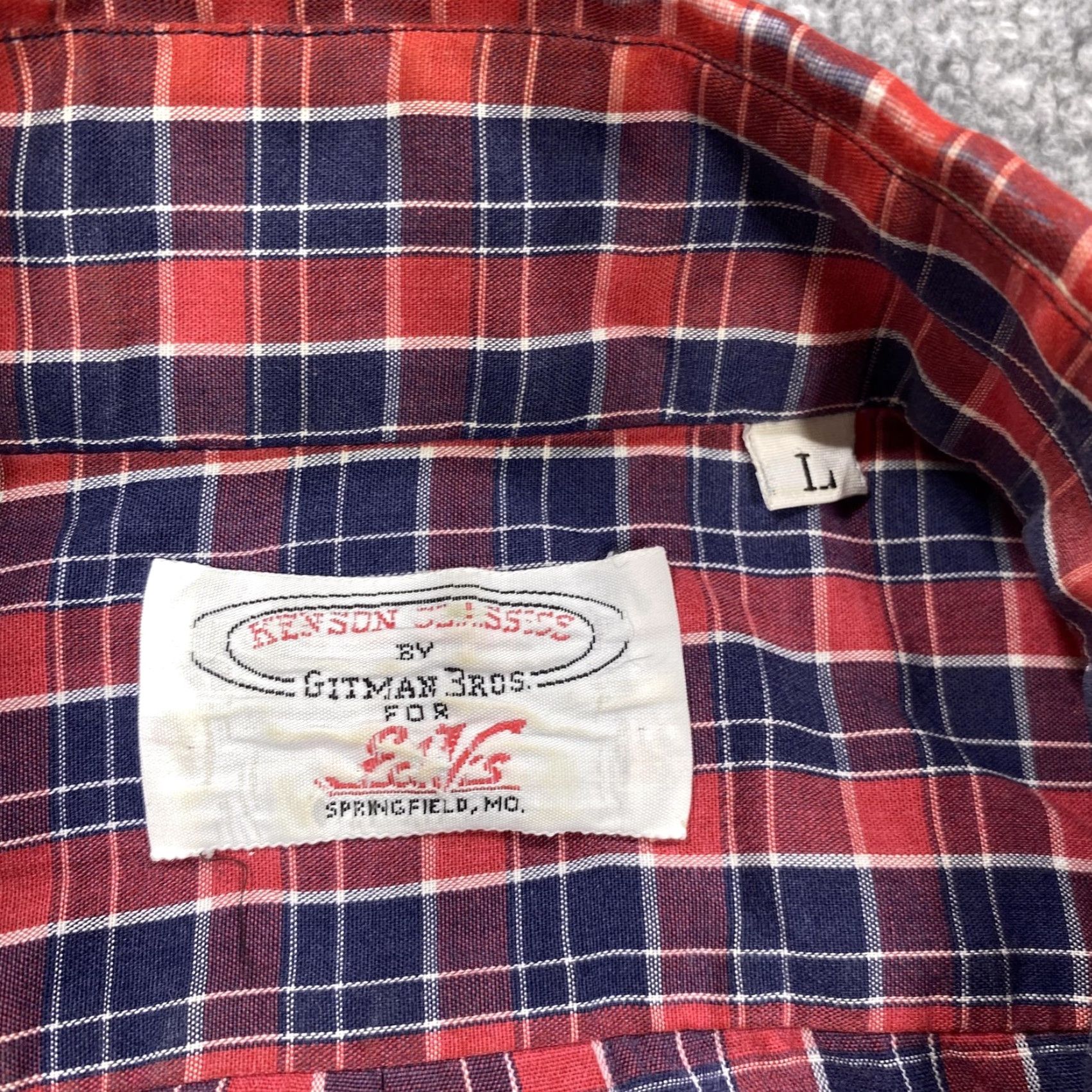 Vintage VINTAGE Gitman Bros. Shirt Mens L Red Plaid Short Sleeve Button-Up Shirt Size US L / EU 52-54 / 3 - 3 Thumbnail