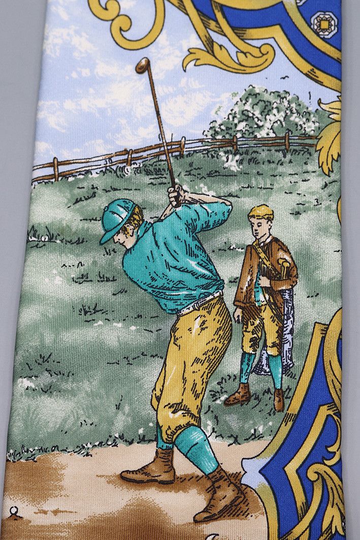 Hugo Boss × Vintage Vintage Hugo Boss Golf Scene Tie Size ONE SIZE - 5 Thumbnail
