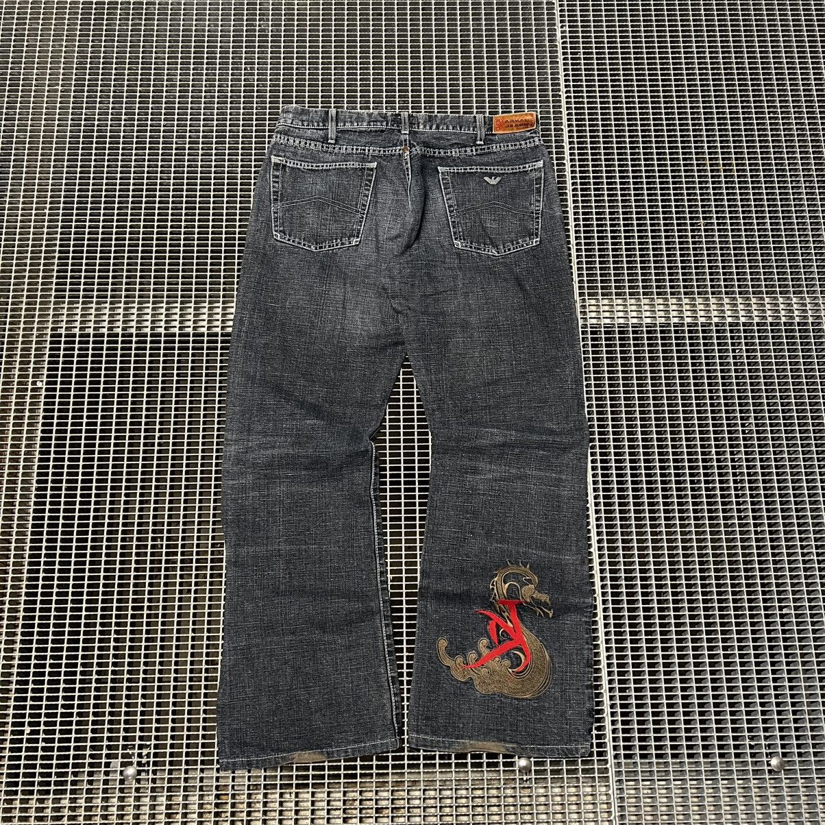 Armani Vintage Denim Jeans Armani Jeans Japan Stayle Big Logo Size US 36 / EU 52 - 2 Thumbnail