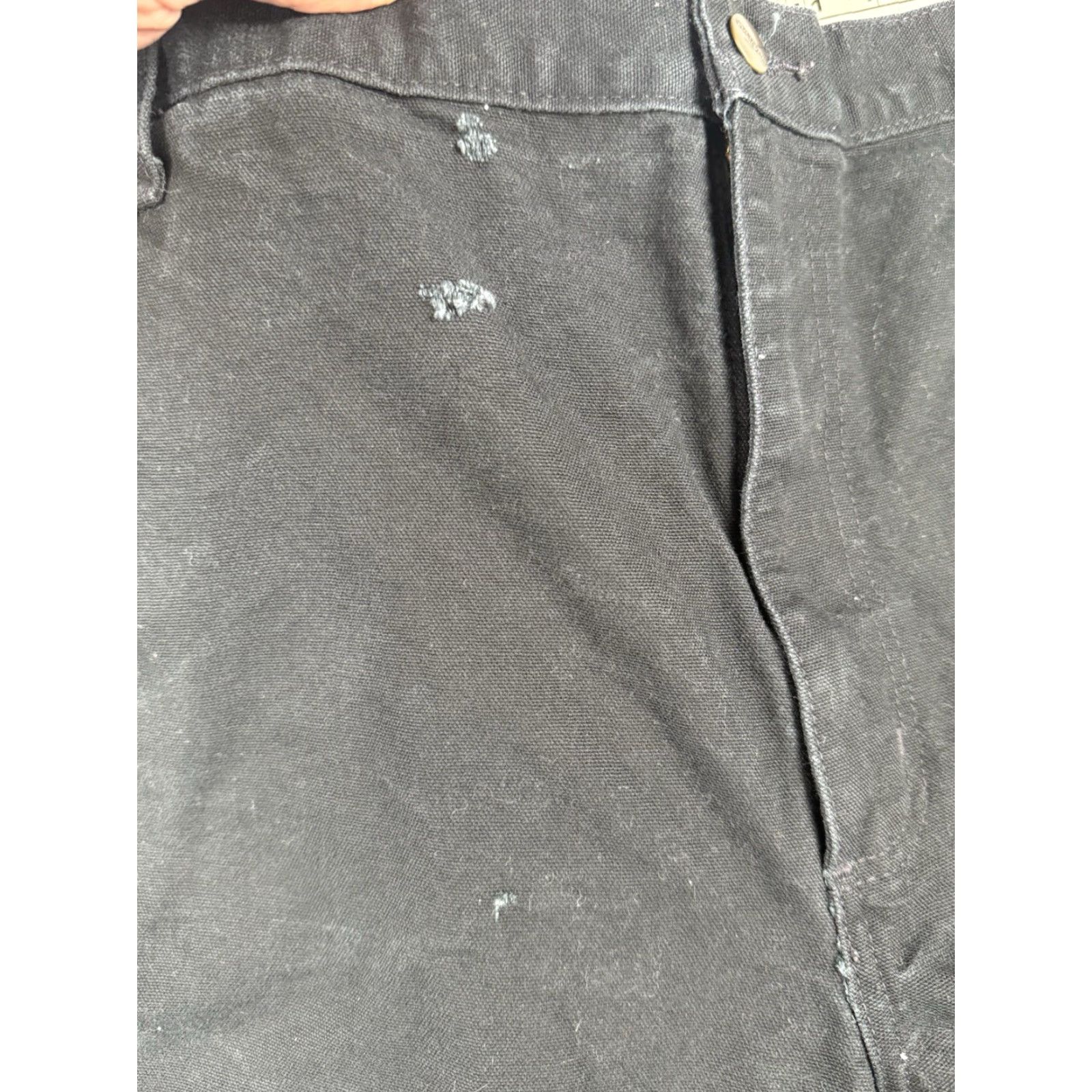 Carhartt VINTAGE Carhartt Pants Mens 40x34 Carpenter Black Distressed Canvas 34 Inseam Workwear Straight Mens USA Carpentry 40 34 Black Size US 37 - 7 Thumbnail