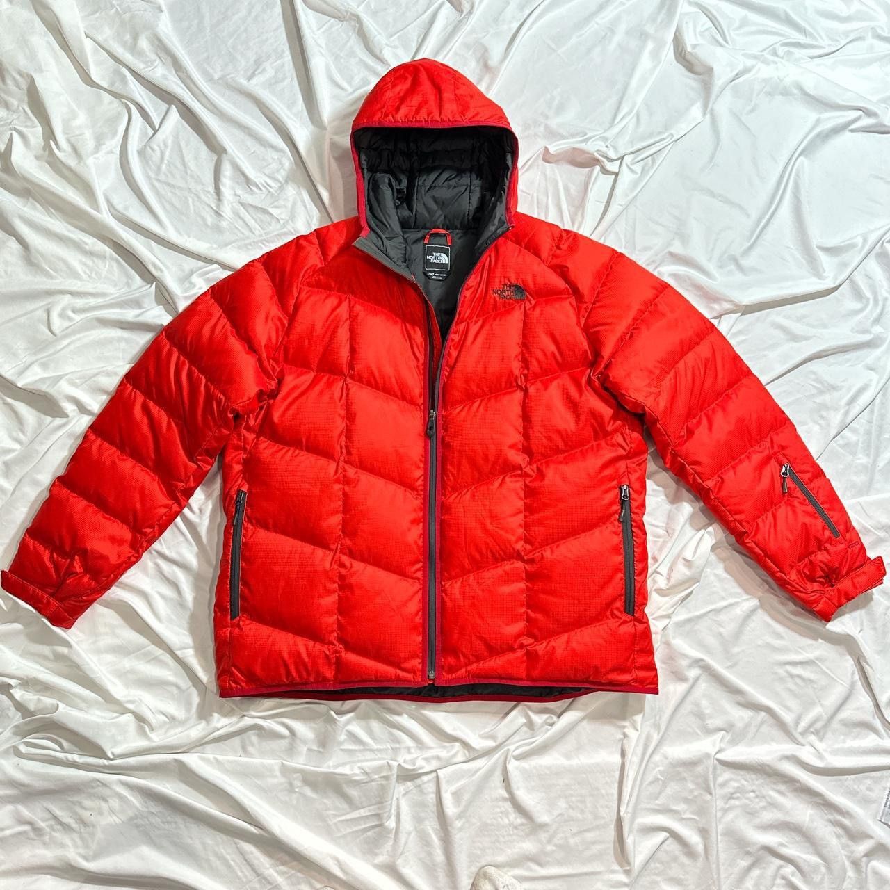 image of The North Face North Face 550 Goose Down Puffer Jacket in Orange/Red, Men's (Size 2XL)