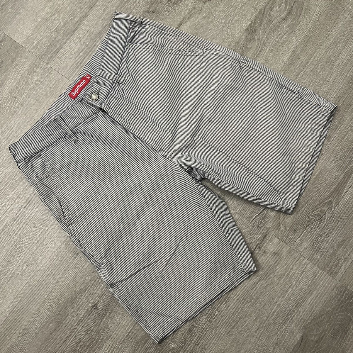 Supreme Pinstripe Carhartt Work Shorts
