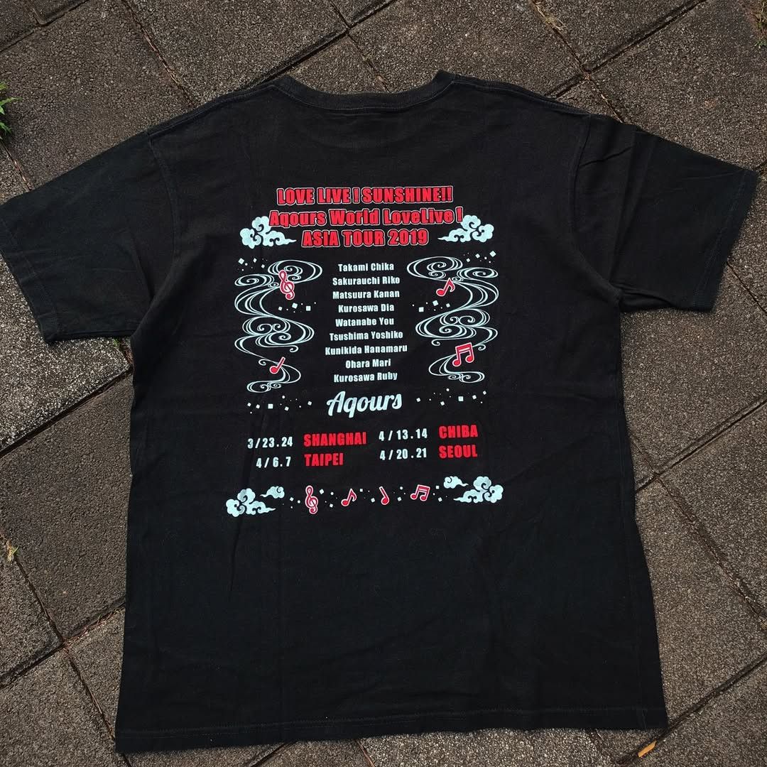 Anime Love Live! Aqours Asia Tour 2019 Tee Size US M / EU 48-50 / 2 - 1 Thumbnail