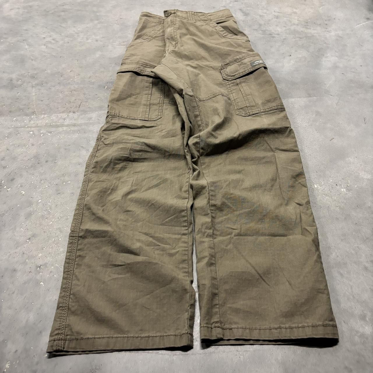 Japanese Brand × Vintage Crazy Vintage Y2K/2000s Grunge Khaki Brown Streetwear Cargo Pants! Size US 30 / EU 46 - 3 Thumbnail