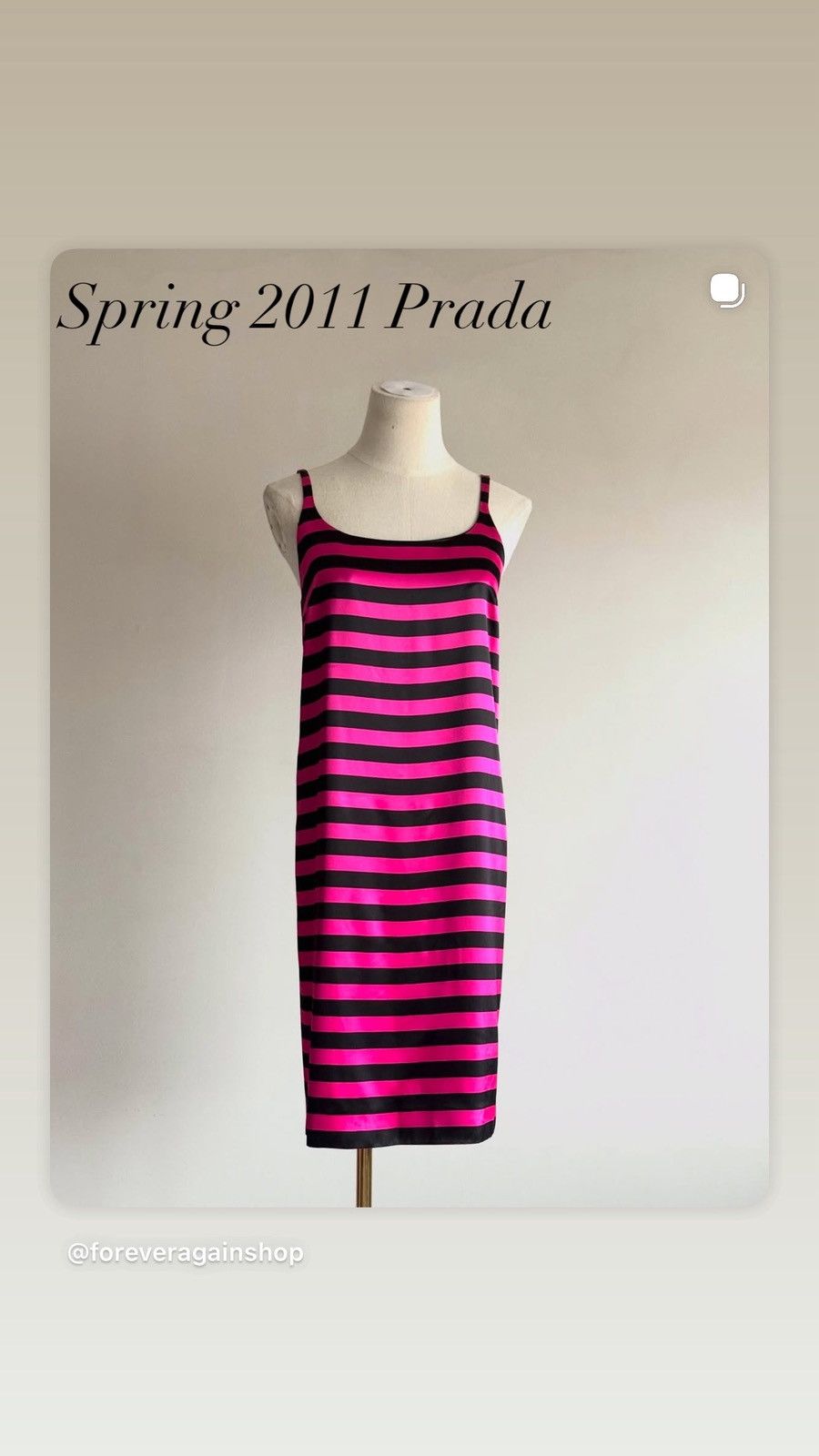 Prada Prada Spring 2011 pink and black striped satin dress Size S / US 4 / IT 40 - 10 Thumbnail