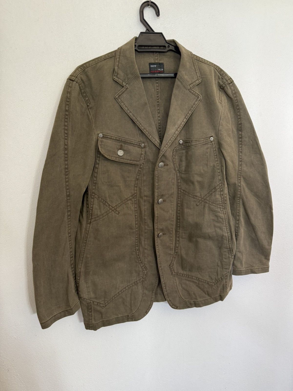 R.Newbold R.Newbold Casual Jacket Multi Design Pocket Herrigbone Size US XL / EU 56 / 4 - 2 Thumbnail
