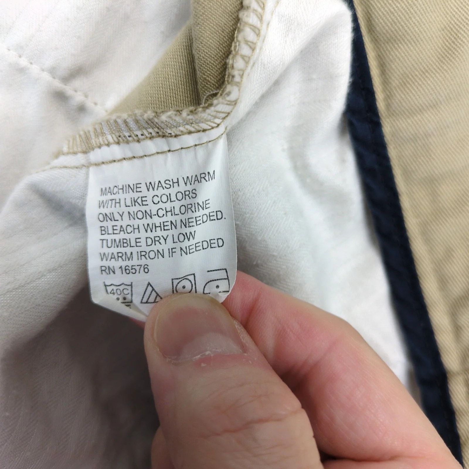Izod Izod Khaki Chino Pants Mens 44x30 Adjustable Waist FlatFront Size US 44 / EU 60 - 4 Thumbnail