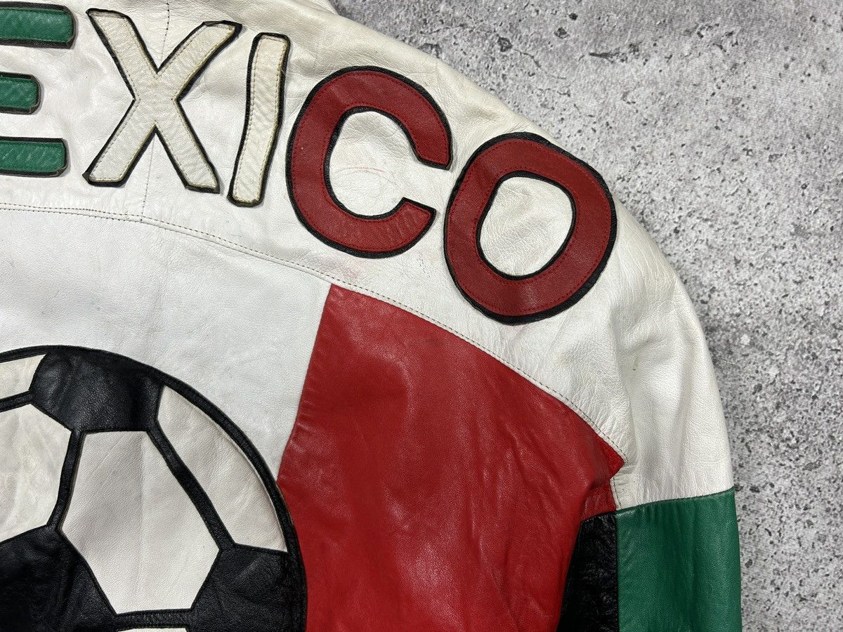 Mexicana × Vintage 1996 Mexico World Cup Usa Leather Jacket Size US L / EU 52-54 / 3 - 12 Thumbnail