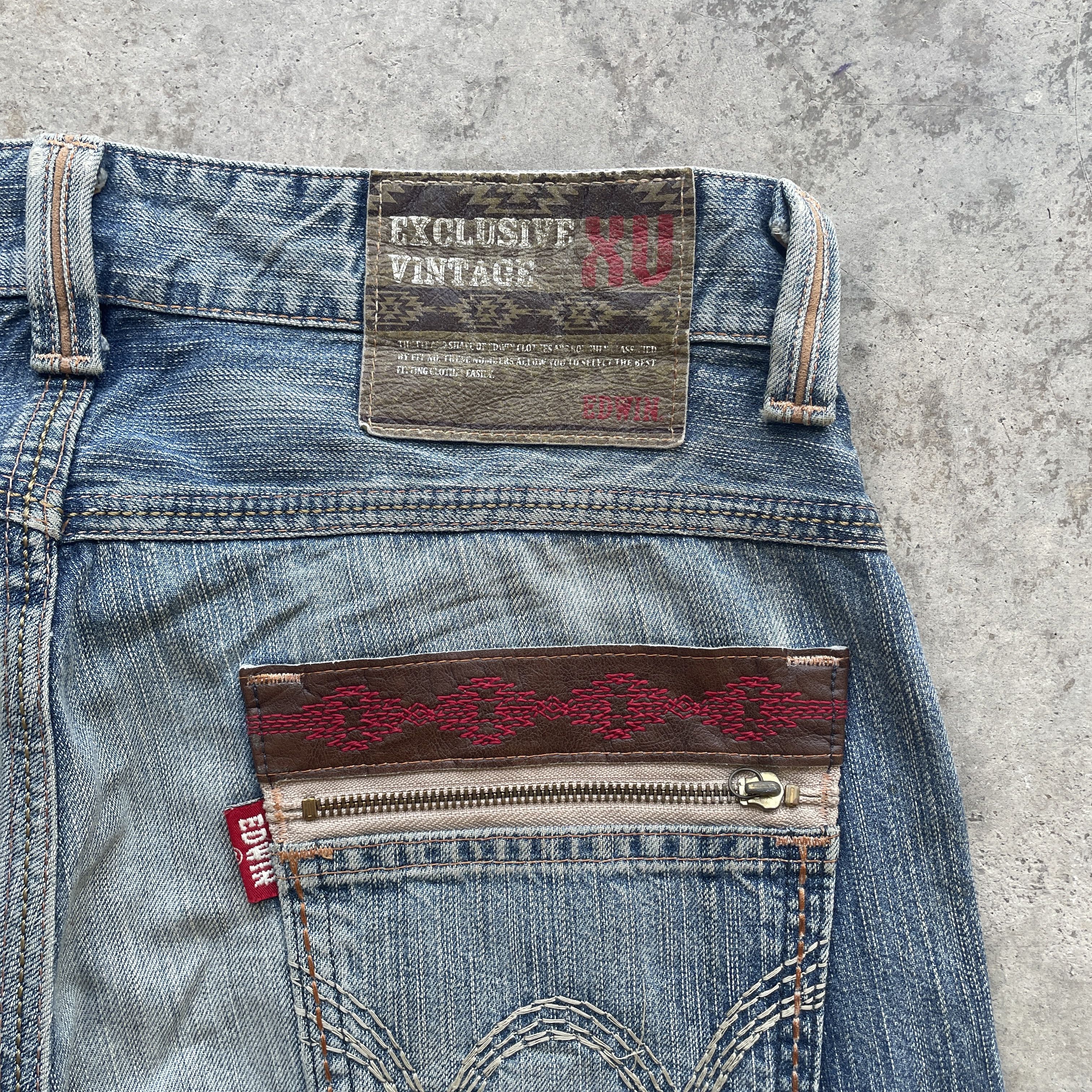 Edwin W35 Vintage Edwin Denim Distressed Faded Rusty Jeans Pants Size US 35 - 8 Thumbnail