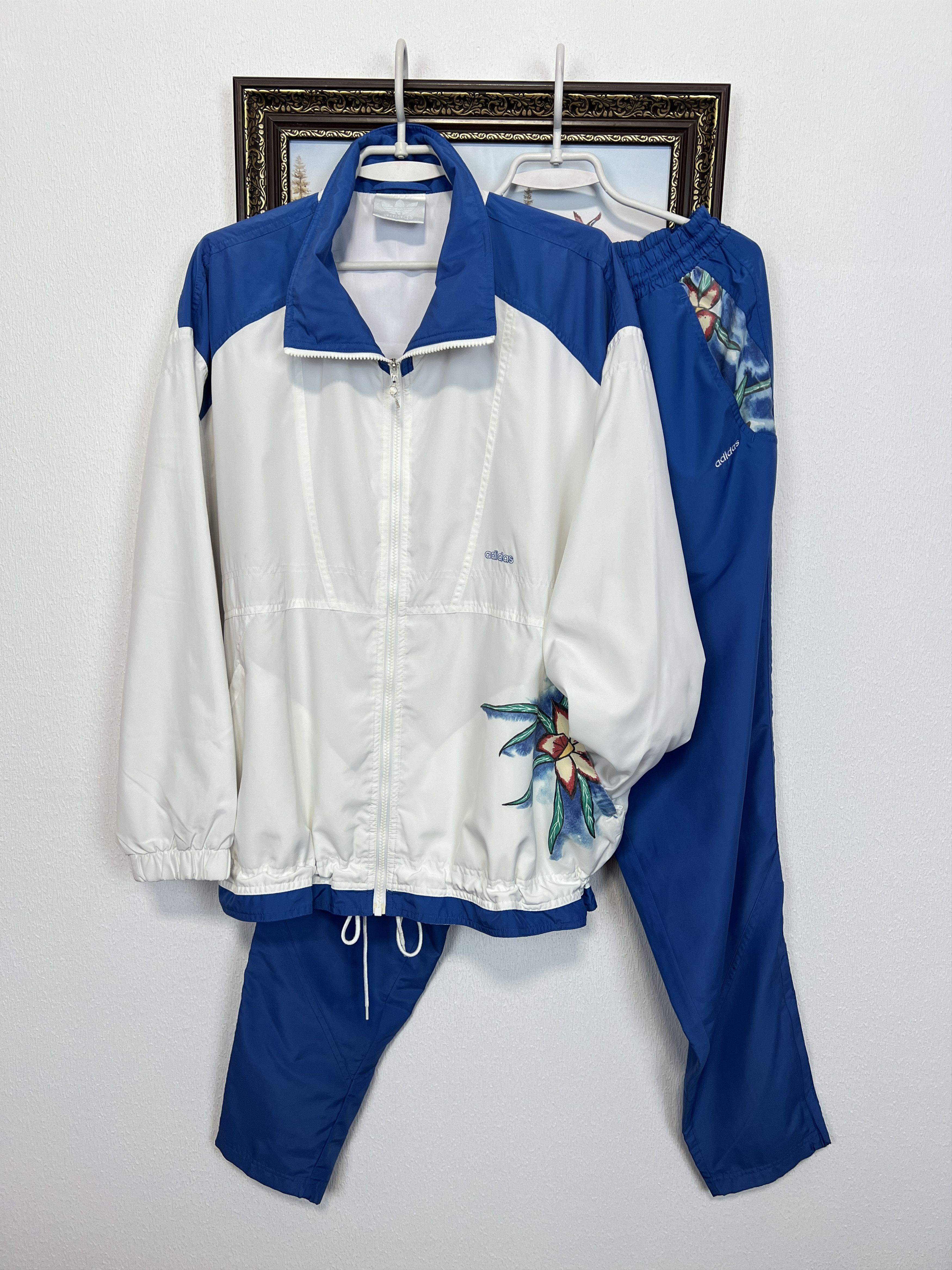 Adidas Vintage Steffi Graff Tennis Track Suit Jacket Pants Rare Size US L / EU 52-54 / 3 - 1 Thumbnail