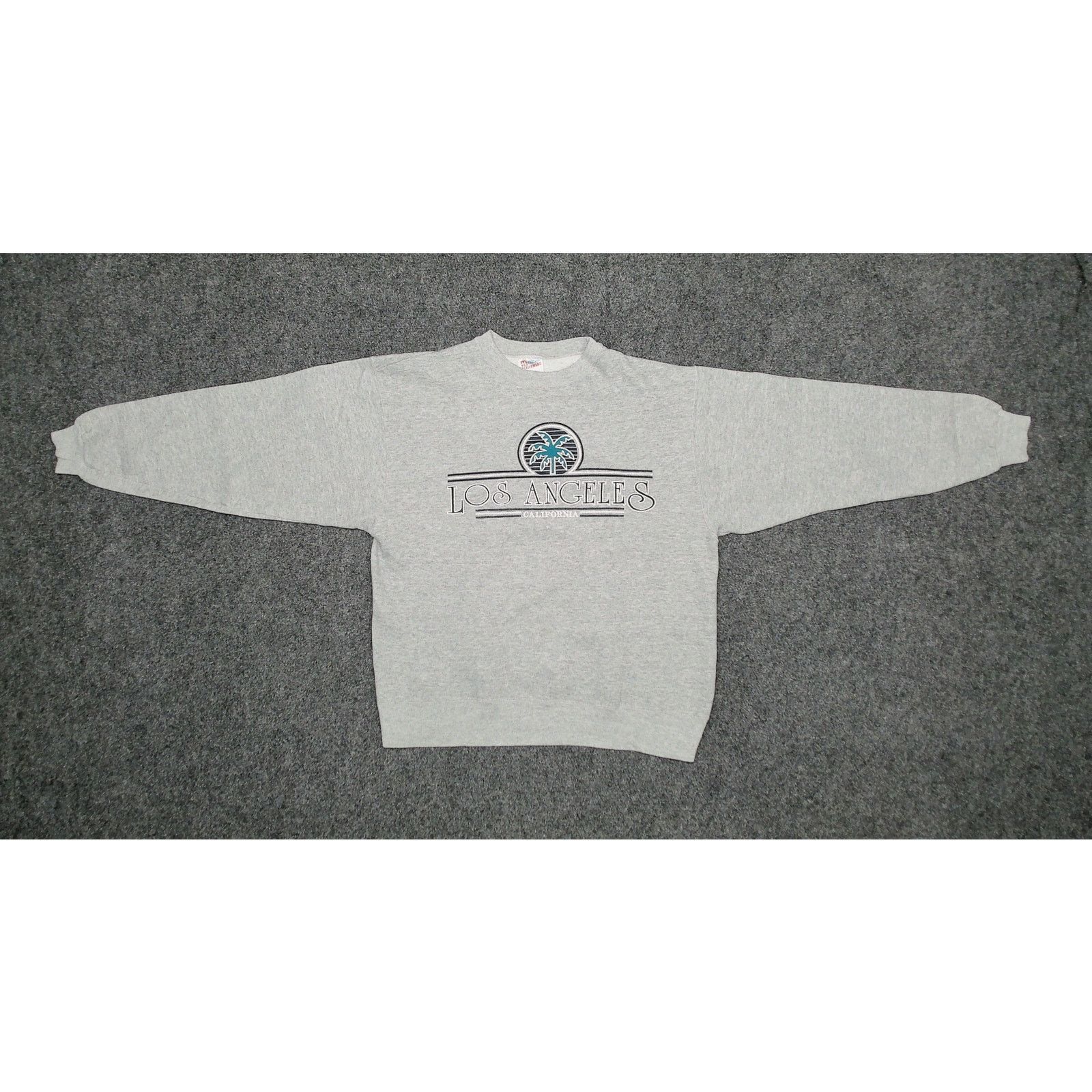 Hanes Hanes | VTG 90s Los Angeles Palm Tree Puff Print Sweatshirt Size L / US 10 / IT 46 - 5 Thumbnail