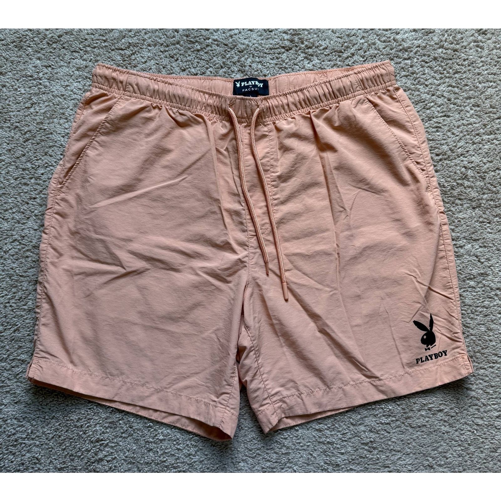 Pacsun PLAYBOY By Pacsun Drawstring Casual Short Peach Mens L Size US 38 / EU 54 - 2 Thumbnail