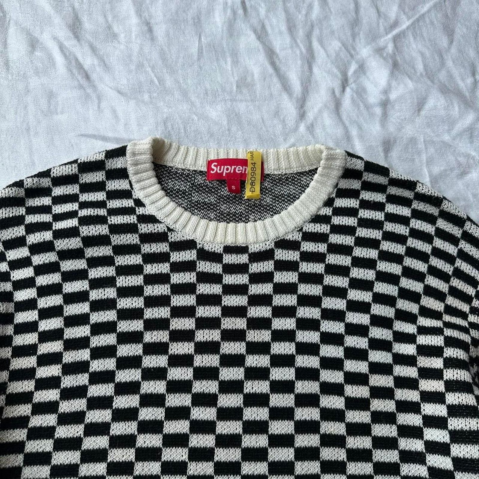 Supreme Rare Black White Checkerboard Supreme Knit Pullover Sweater Size US M / EU 48-50 / 2 - 6 Thumbnail