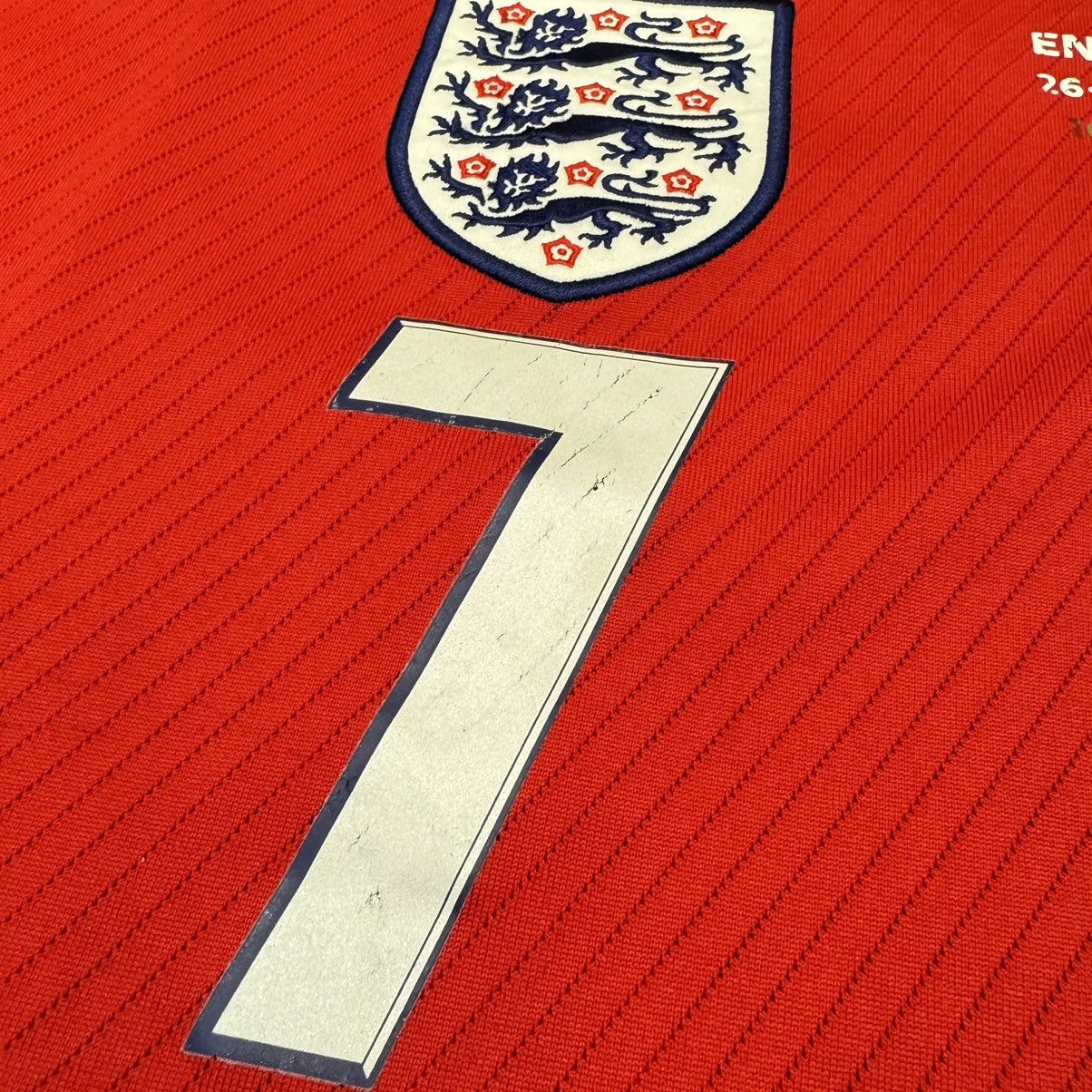 Umbro England 08/09 Longsleeves home shirt #7 Beckham Size US XL / EU 56 / 4 - 4 Thumbnail