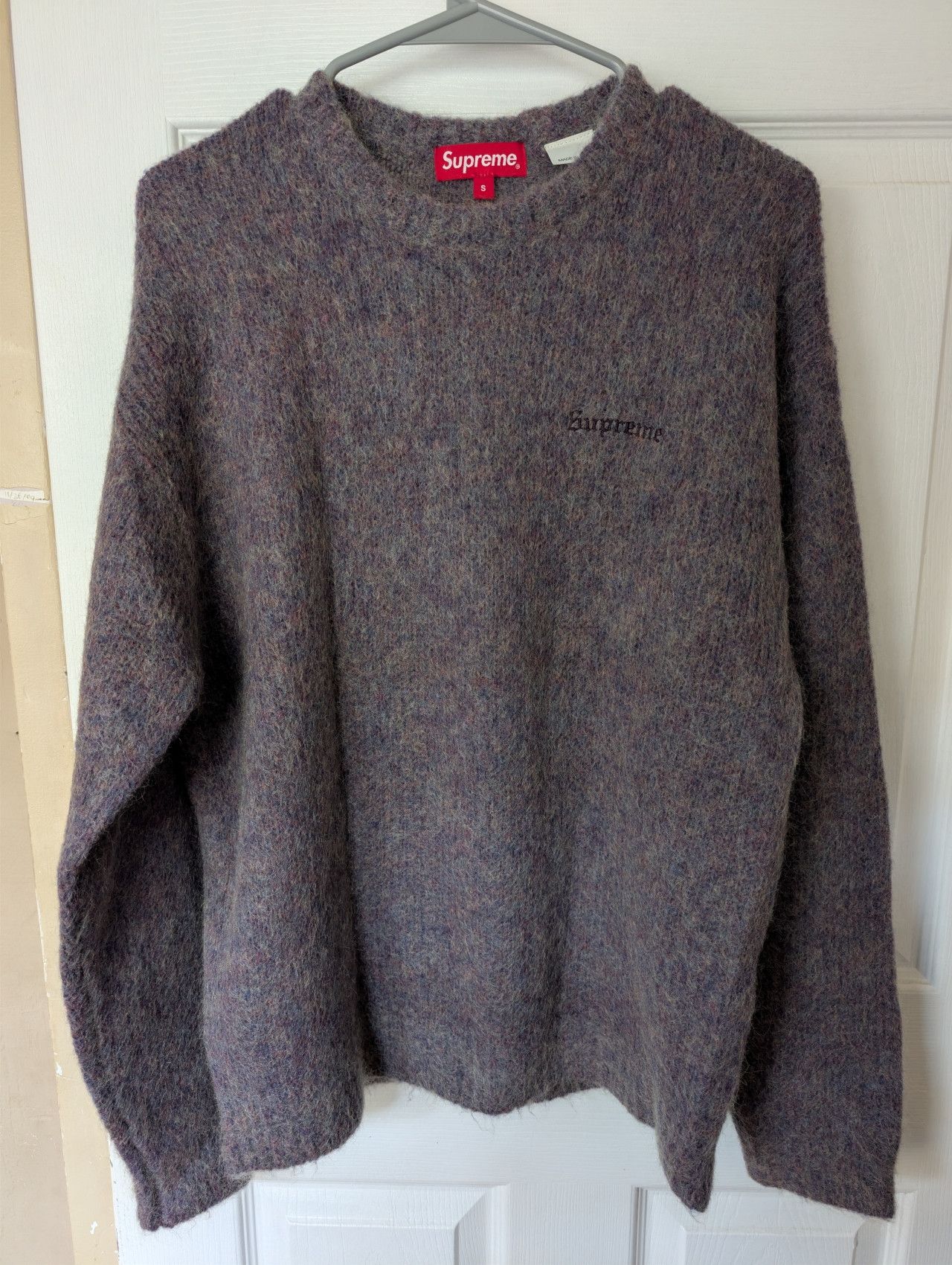 Supreme Supreme Mohair Sweater FW22 Purple Melange Size Small Size US S / EU 44-46 / 1 - 1 Thumbnail