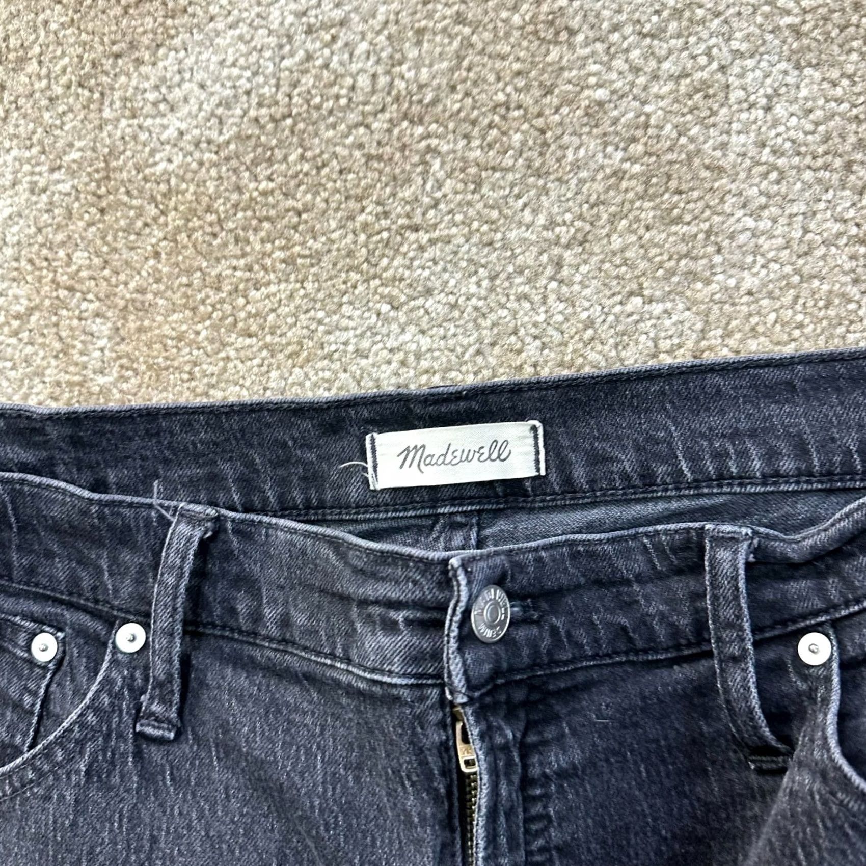 Madewell Madewell Jeans Womens 33 Wide-Leg Black Denim 90s Preppy High Rise Inseam 29 Inseam 29 Size 24" / US 00 / IT 34 - 4 Thumbnail