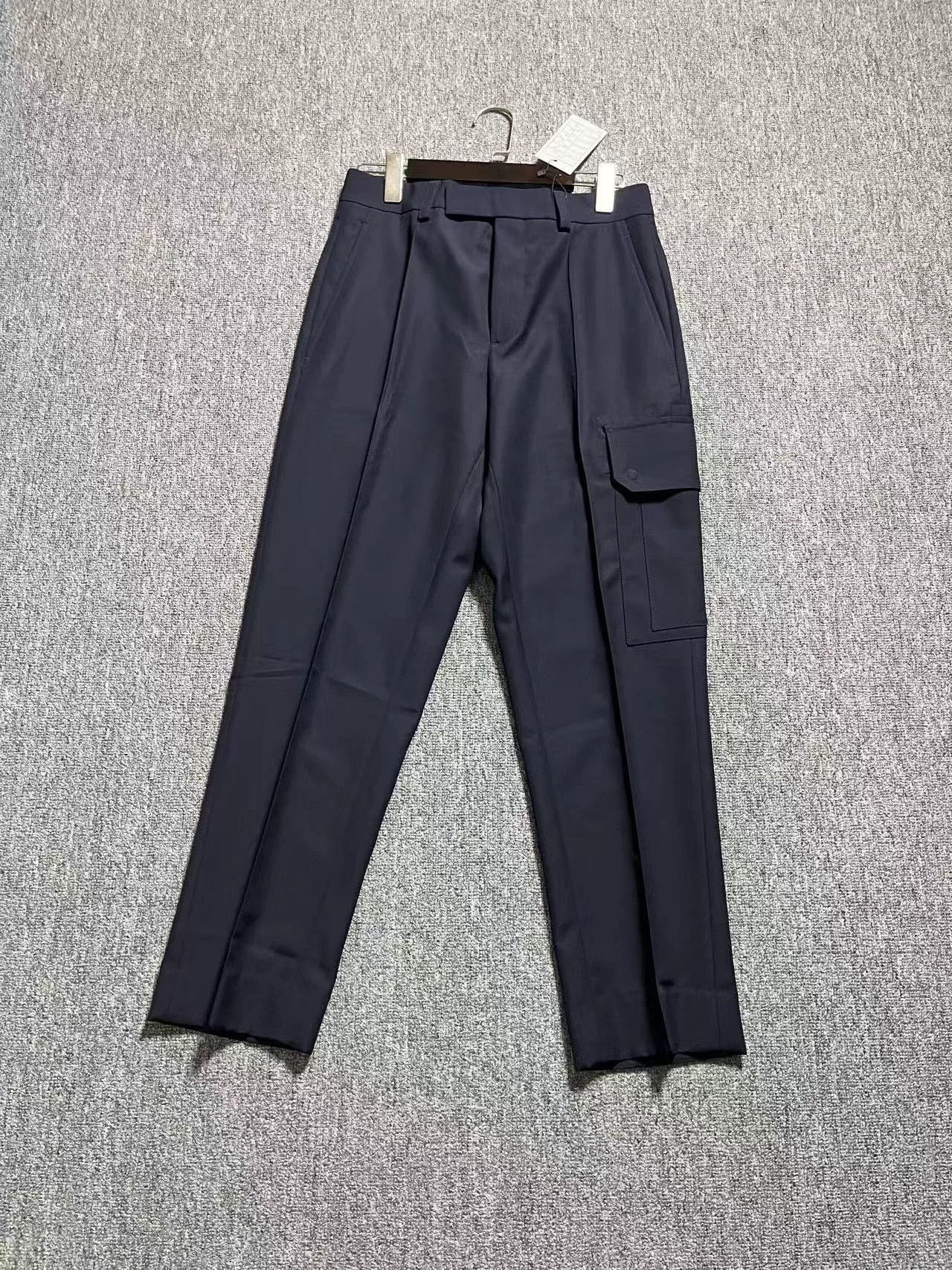 Dior DIOR New 100% Wool Straight Fit Navy Trousers 44 Size US 28 / EU 44 - 1 Thumbnail