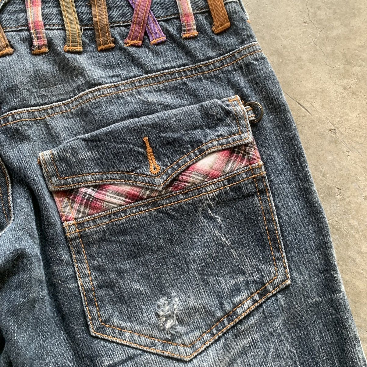 14th Addiction × If Six Was Nine × Tornado Mart Nylaus Double Waist Bondage Design Jeans Size US 29 - 8 Thumbnail