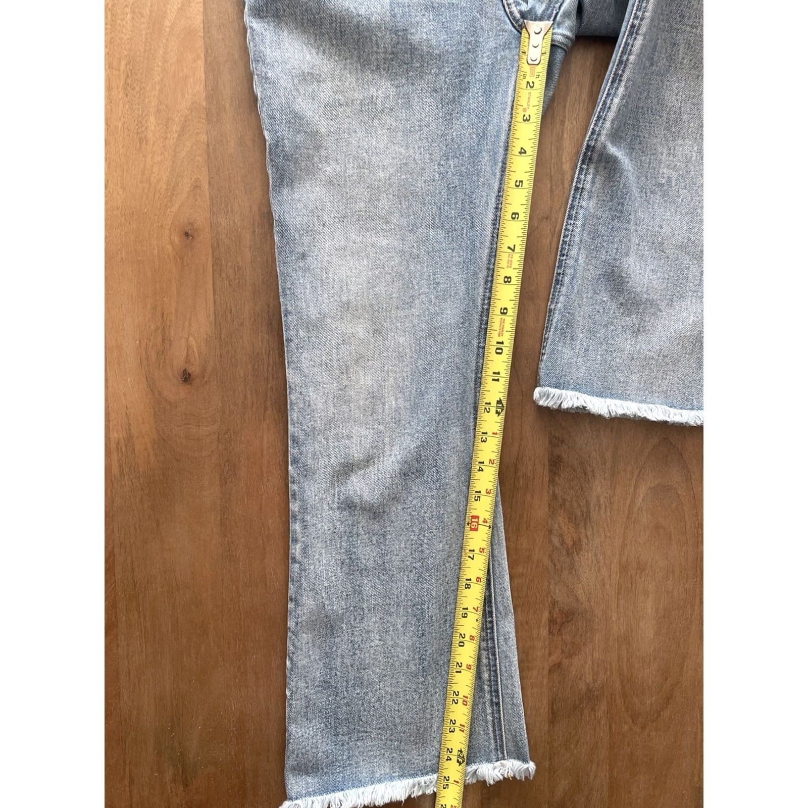 Vintage Maison de Reefur Jeans Womens High Rise Cropped Bootcut 27x25 Light Wash Denim Blue City Punk Rock School Designer 90s - Womens Size 27" / US 4 / IT 40 - 6 Thumbnail