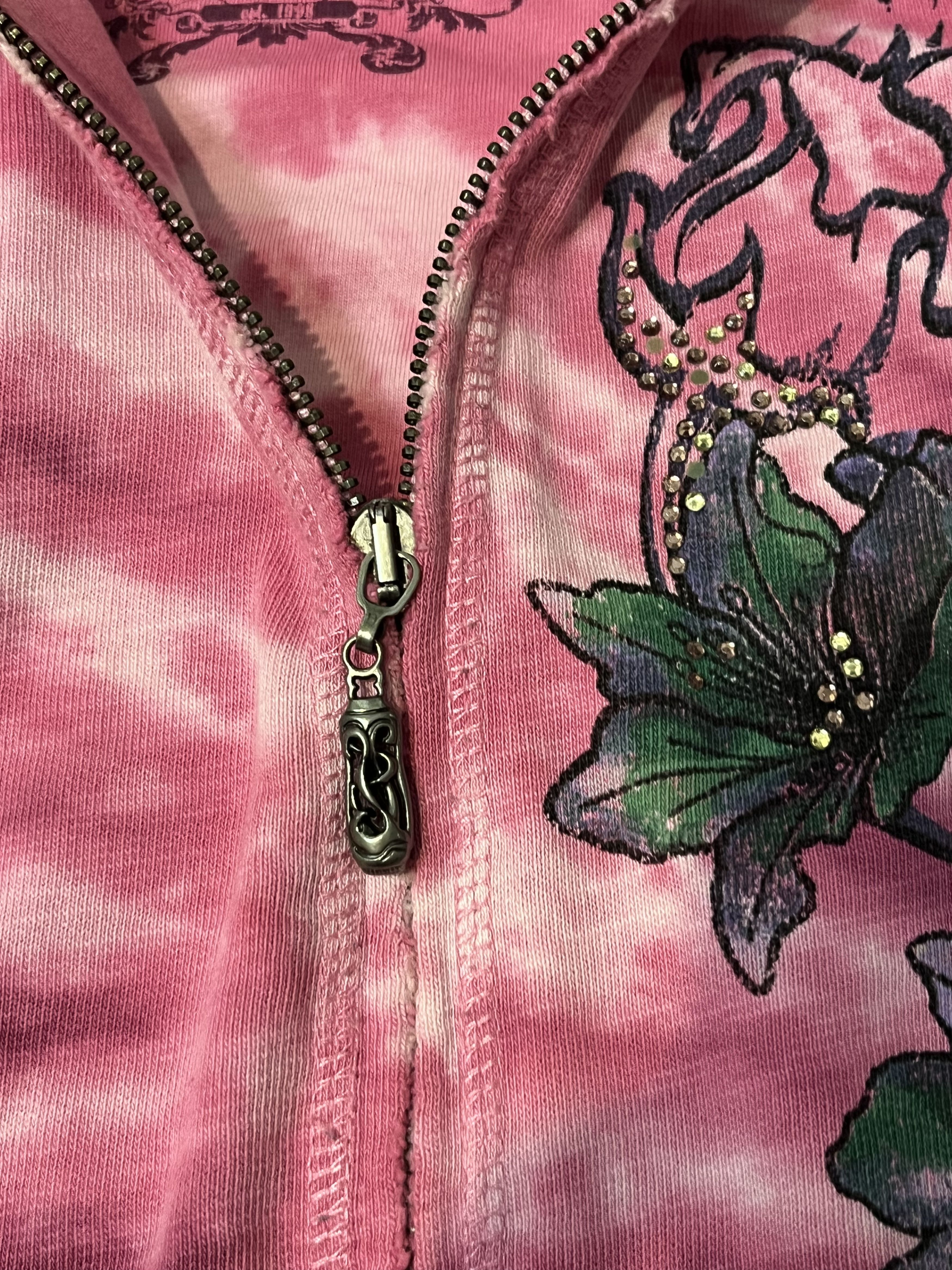 Christian Audigier × Ed Hardy × Vintage Vintage Ed Hardy Style Bird Flowers Tattoo Zip Hoodie Size US XS / EU 42 / 0 - 10 Thumbnail