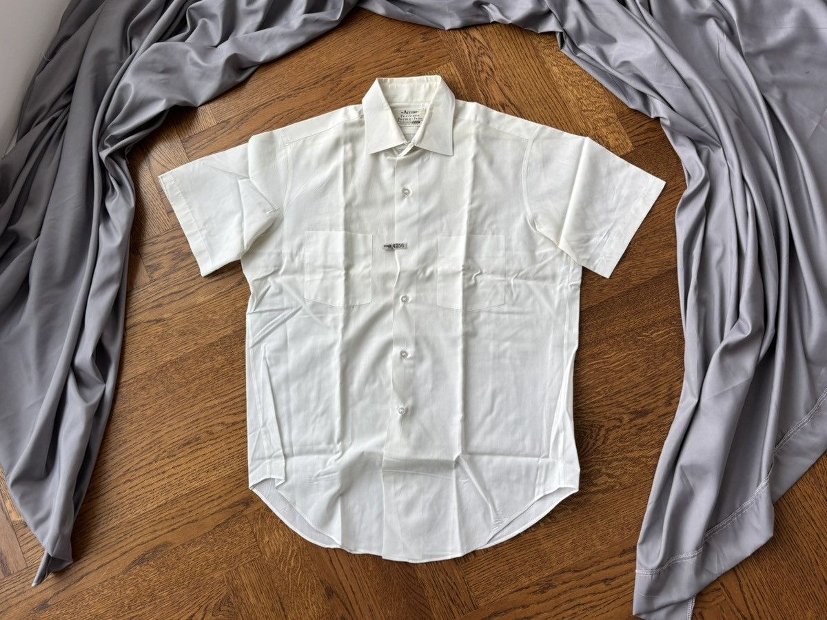Arrow × Vintage 1960s Arrow Tericota Shirt 70s Vintage Shortsleeve Sanfor S Size US S / EU 44-46 / 1 - 15 Thumbnail