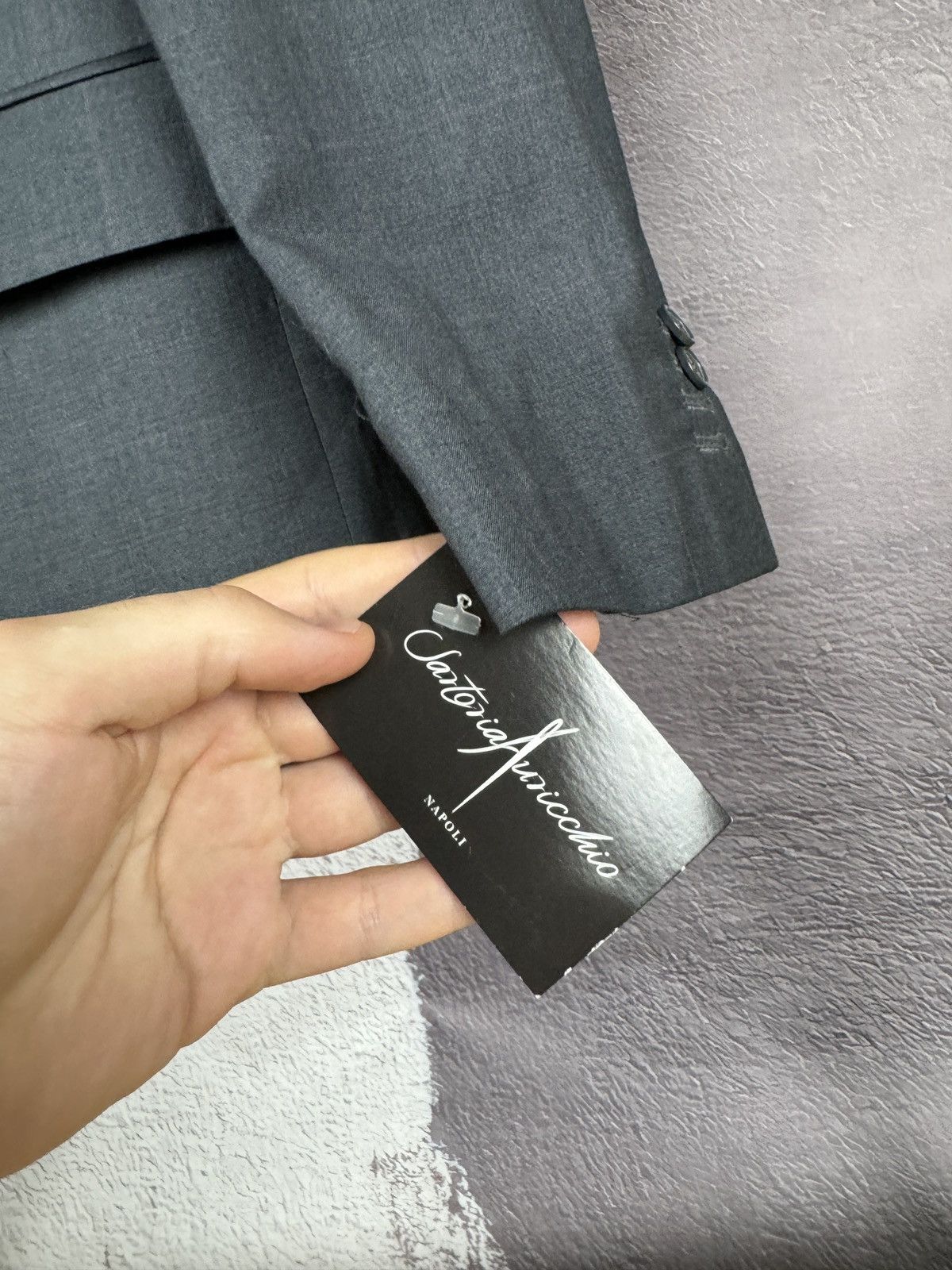 Nazareno Gabrielli BNWT Nazareno Gabrielli checkered grey 2 button wool suit Size 38R - 7 Thumbnail