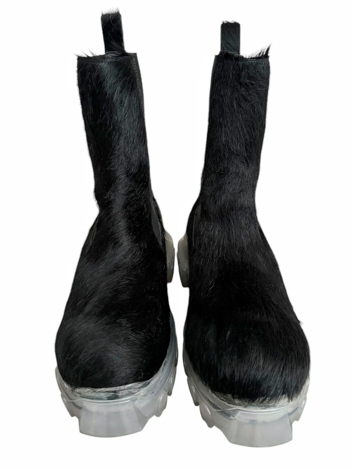 Rick Owens Sz42 SS22 Strobe Fur Black Clear Beatle Bozo Tractor Size US 9 / EU 42 - 7 Thumbnail