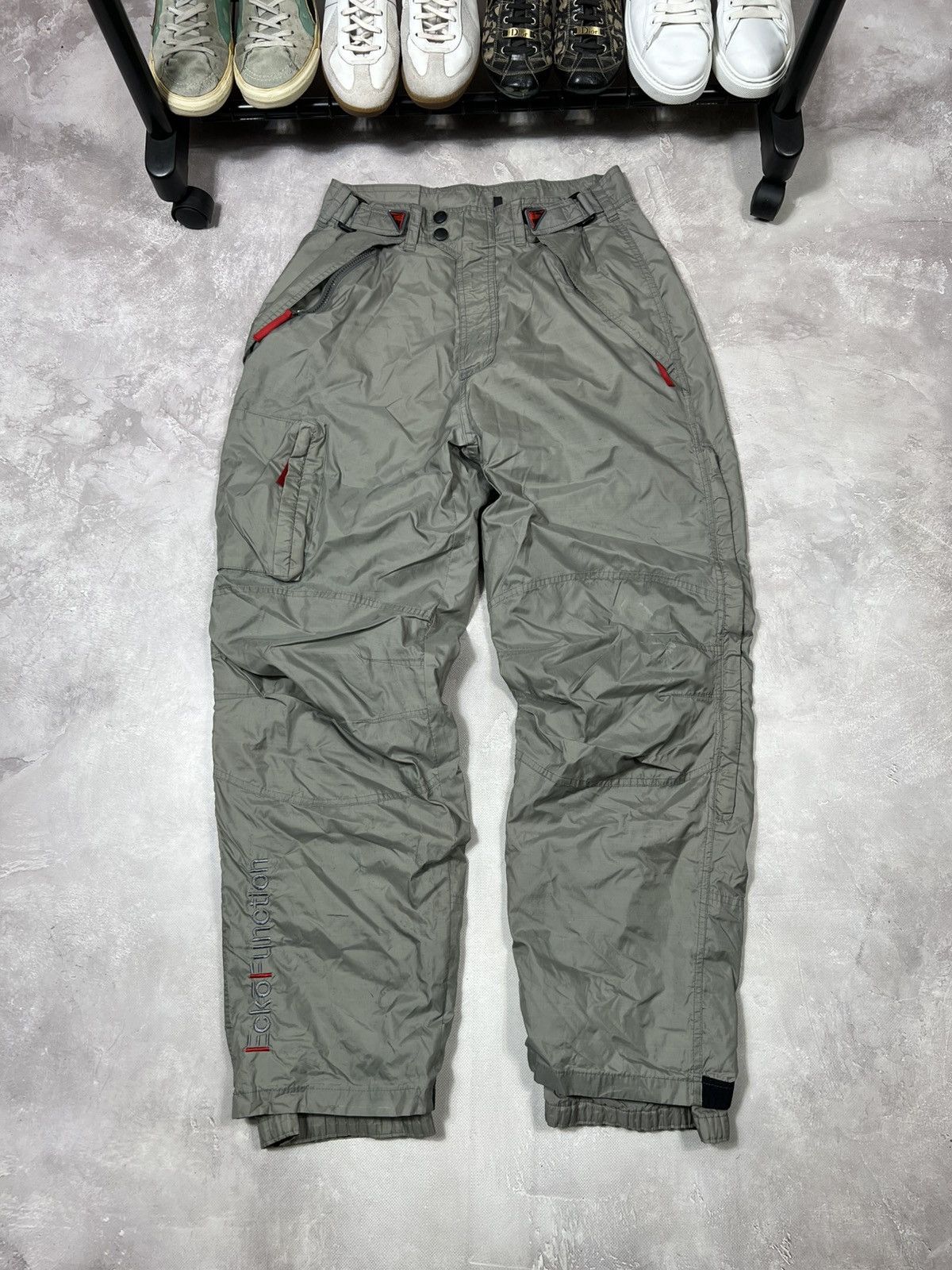 Vintage Ecko Undl Made in Korea Distressed Nylon Pants