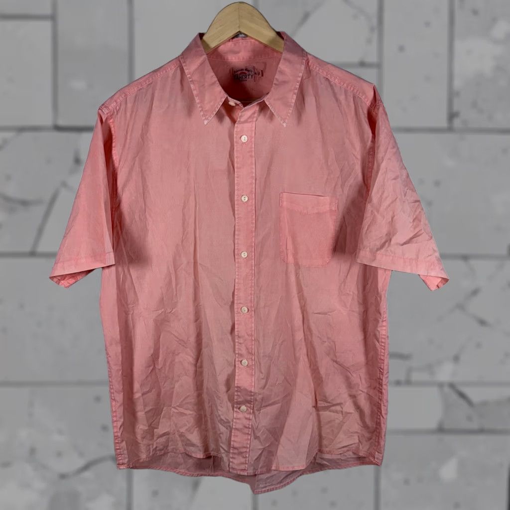 Faherty Faherty Pink Button-Up Shortsleeve Shirt Mens XL Size Regular Short Sleeve button-up Shirt Pink Mens XL Size US XL / EU 56 / 4 - 1 Thumbnail