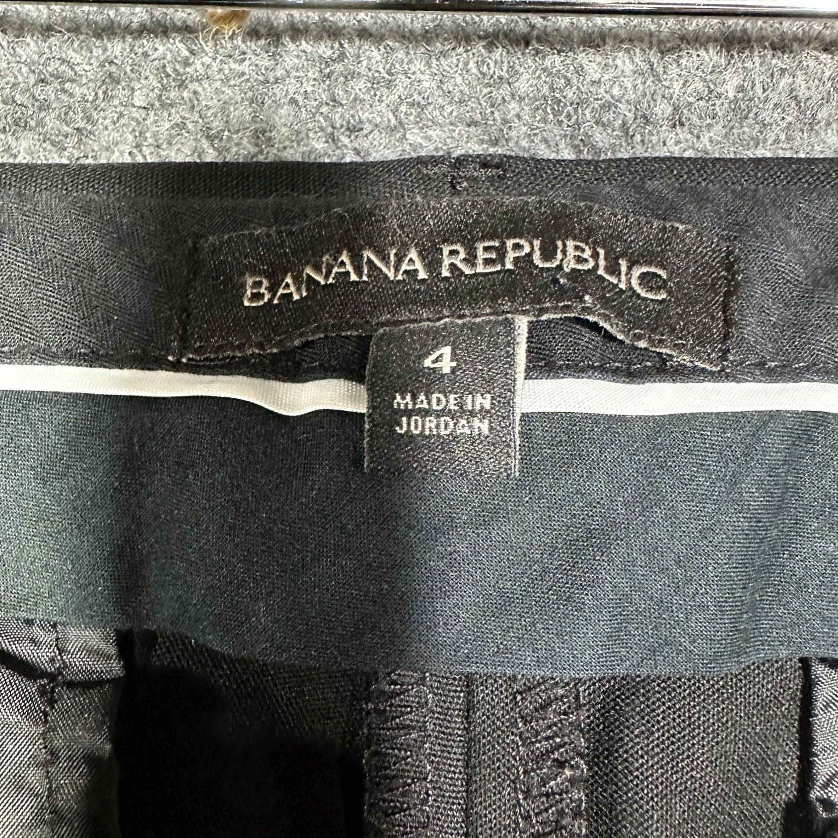 Banana Republic Banana Republic Pants Womens 4 Ryan Fit Black Cotton Stretch Pockets Straight Size 27" / US 4 / IT 40 - 4 Thumbnail
