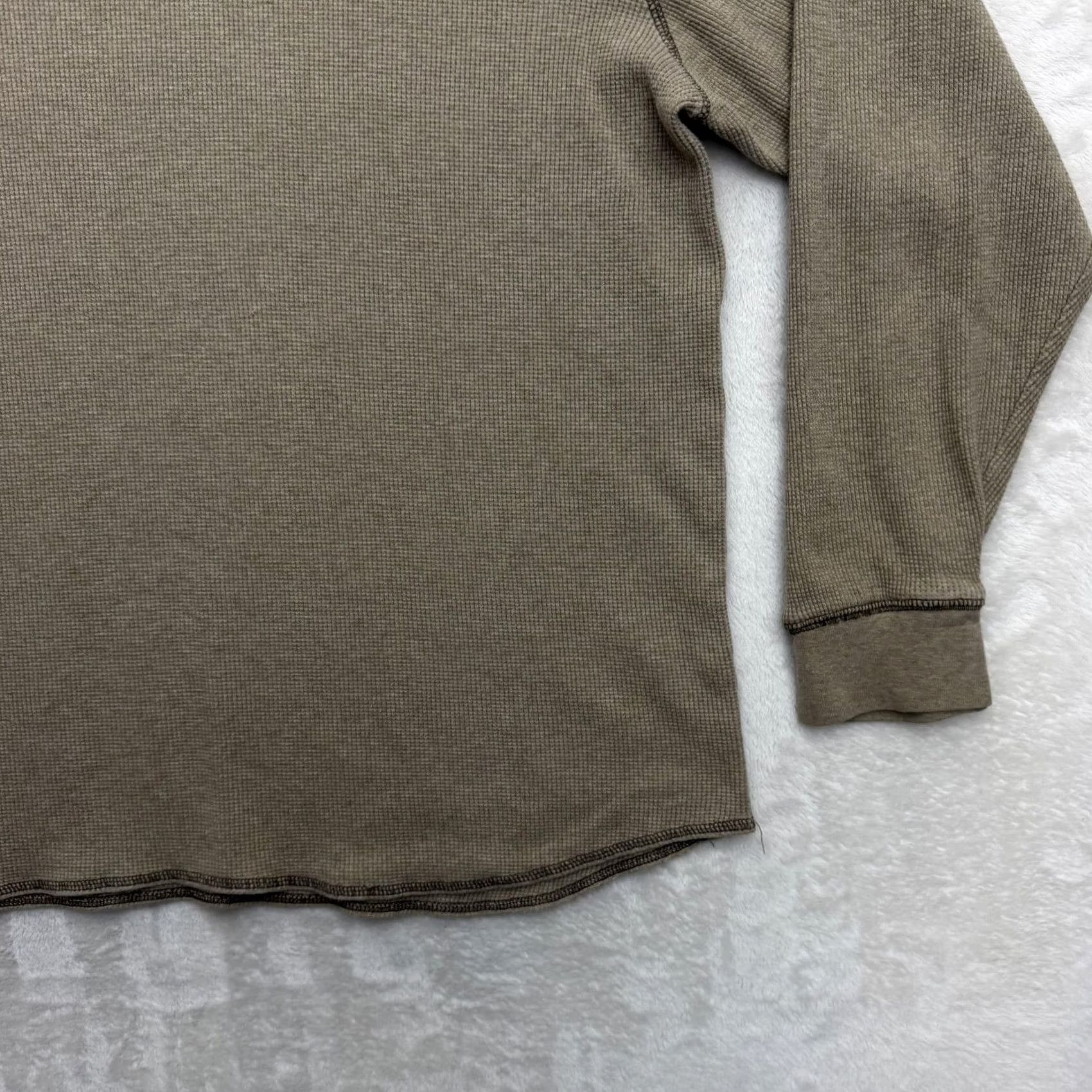 Roundtree & Yorke VINTAGE-roundtree yorke henley shirt mens XL beige thermal knit 100% cotton long sleeve pullover button casual winter shirts Mens Size US XL / EU 56 / 4 - 4 Thumbnail