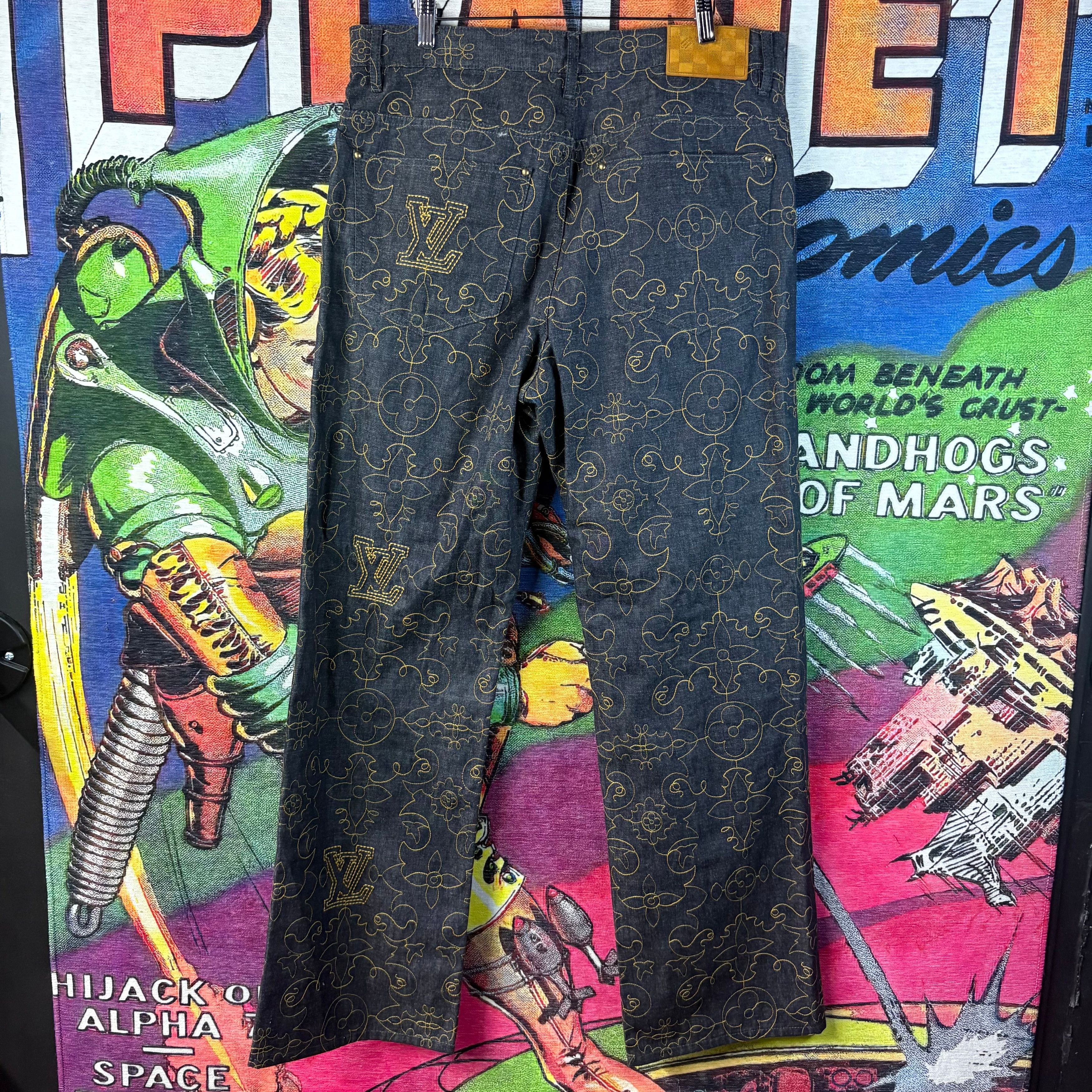 Louis Vuitton Louis Vuitton FW24 Arabesque Embroidered Denim Pants Size 34 Size US 34 / EU 50 - 11 Thumbnail