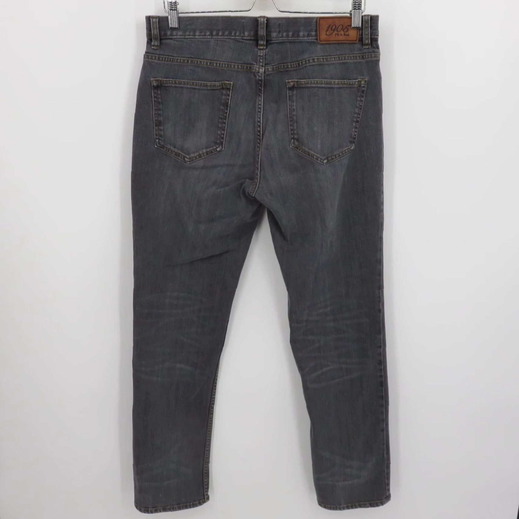 Vintage Jos A Bank Men Denim Jeans 34W 32L Tailored Fit Gray Cotton Blend 5-Pocket Design Straight Jeans Men Size US 34 / EU 50 - 4 Thumbnail