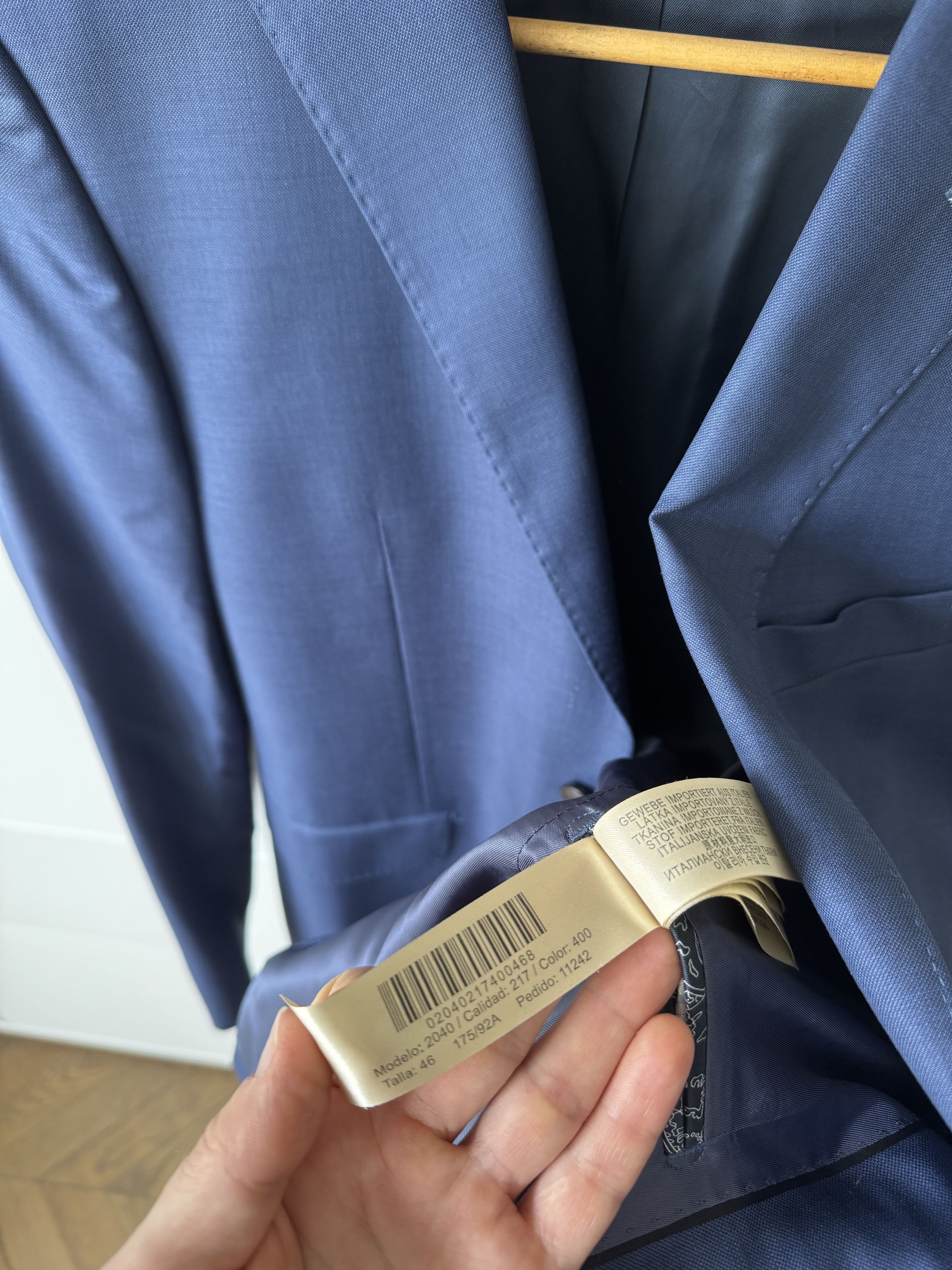 Massimo Dutti [46] 2040 Single Breasted Wool Blazer in Navy Size 46R - 7 Thumbnail