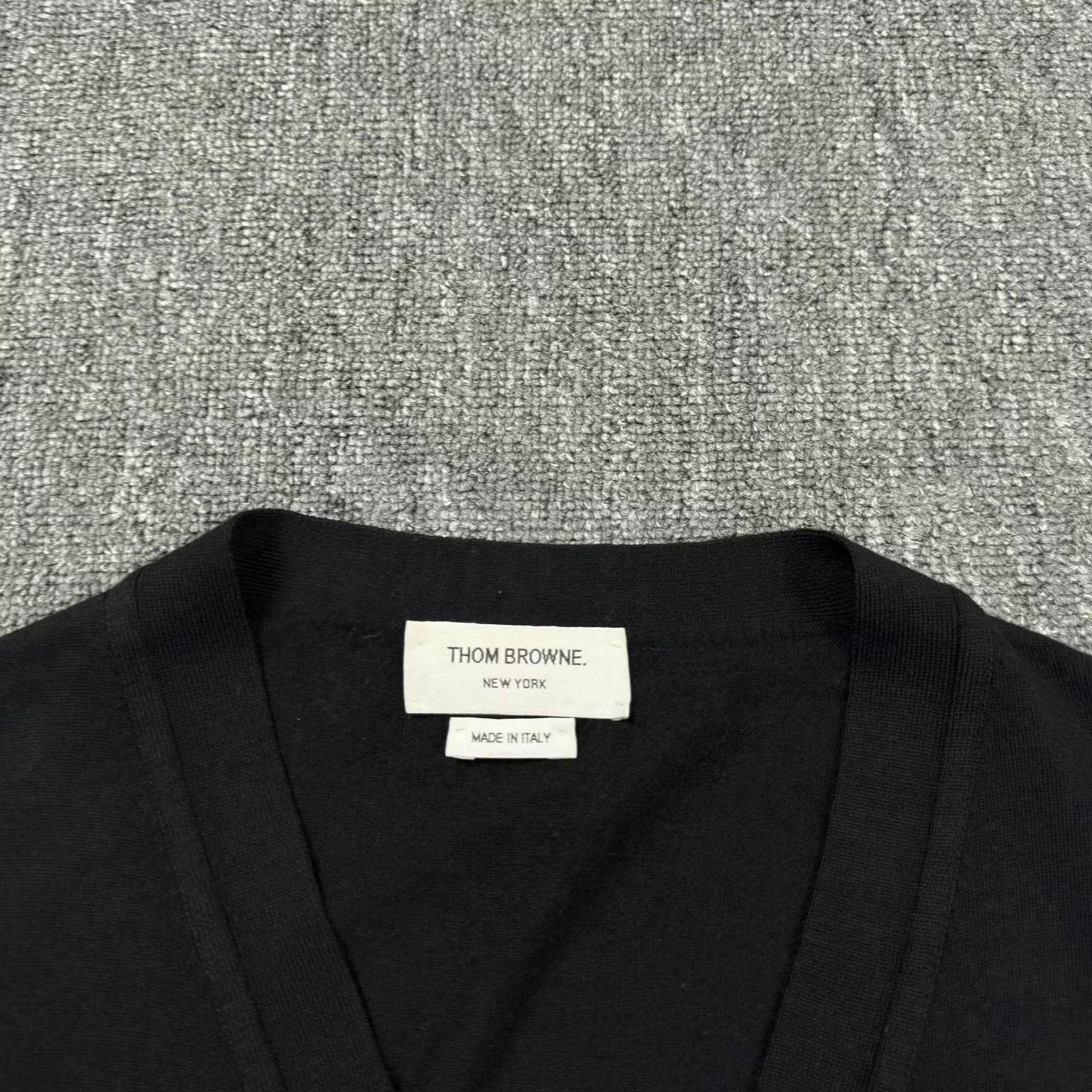 Thom Browne Thom Browne TB Black Wool Striped V-Neck Cardigan Size US XS / EU 42 / 0 - 4 Thumbnail