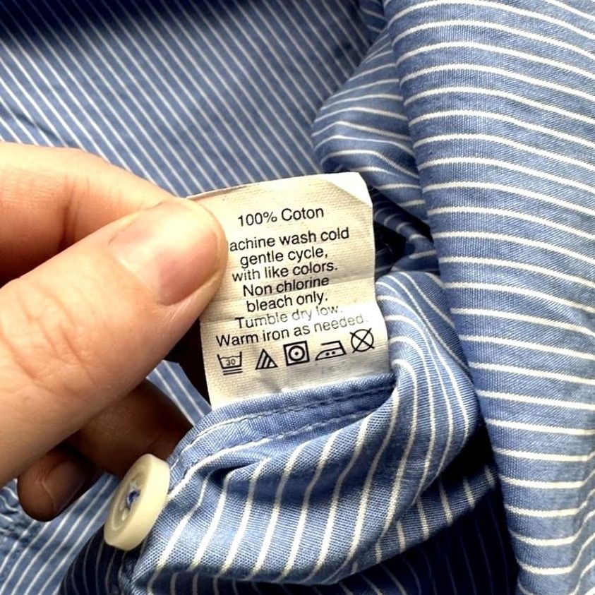 J.Crew J.CREW Thompson Button Up Dress Shirt Mens XL Long Sleeve Blue White Striped Shirt Size 46R - 4 Thumbnail