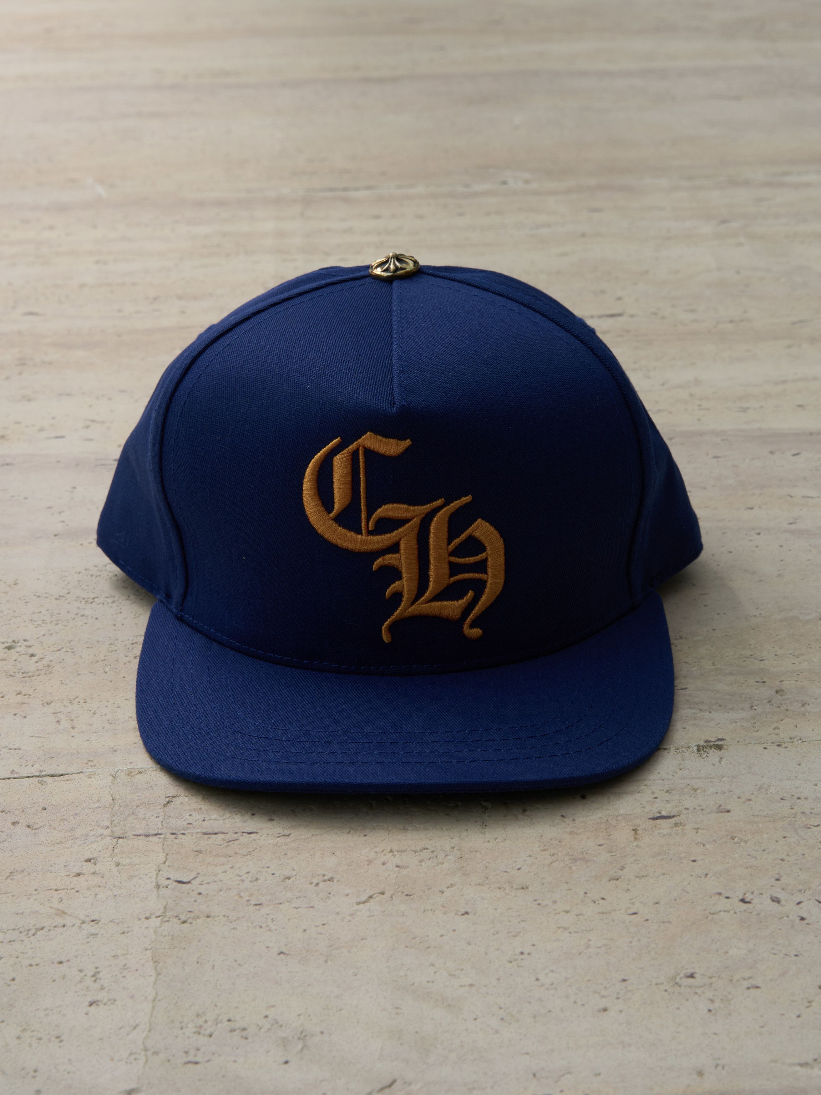 Chrome Hearts Chrome Hearts CH Leather Patch Baseball Cap Blue Orange Size ONE SIZE - 3 Thumbnail