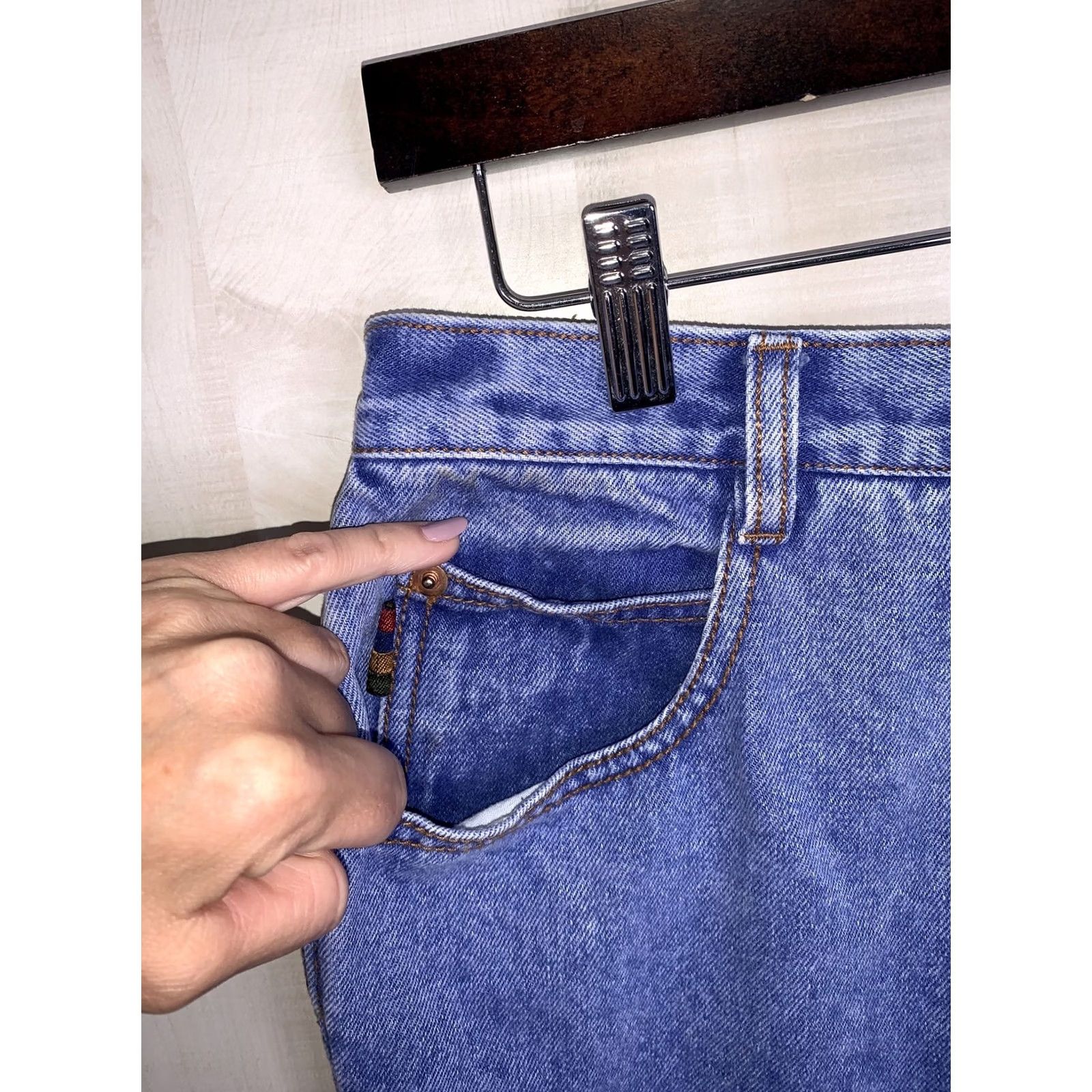 Vintage Gitano Vintage High Rise Mom Jeans Womens 16 Short-11803 Denim Blue 90s Style Jeans Size 38" / US 16 / IT 52 - 5 Thumbnail