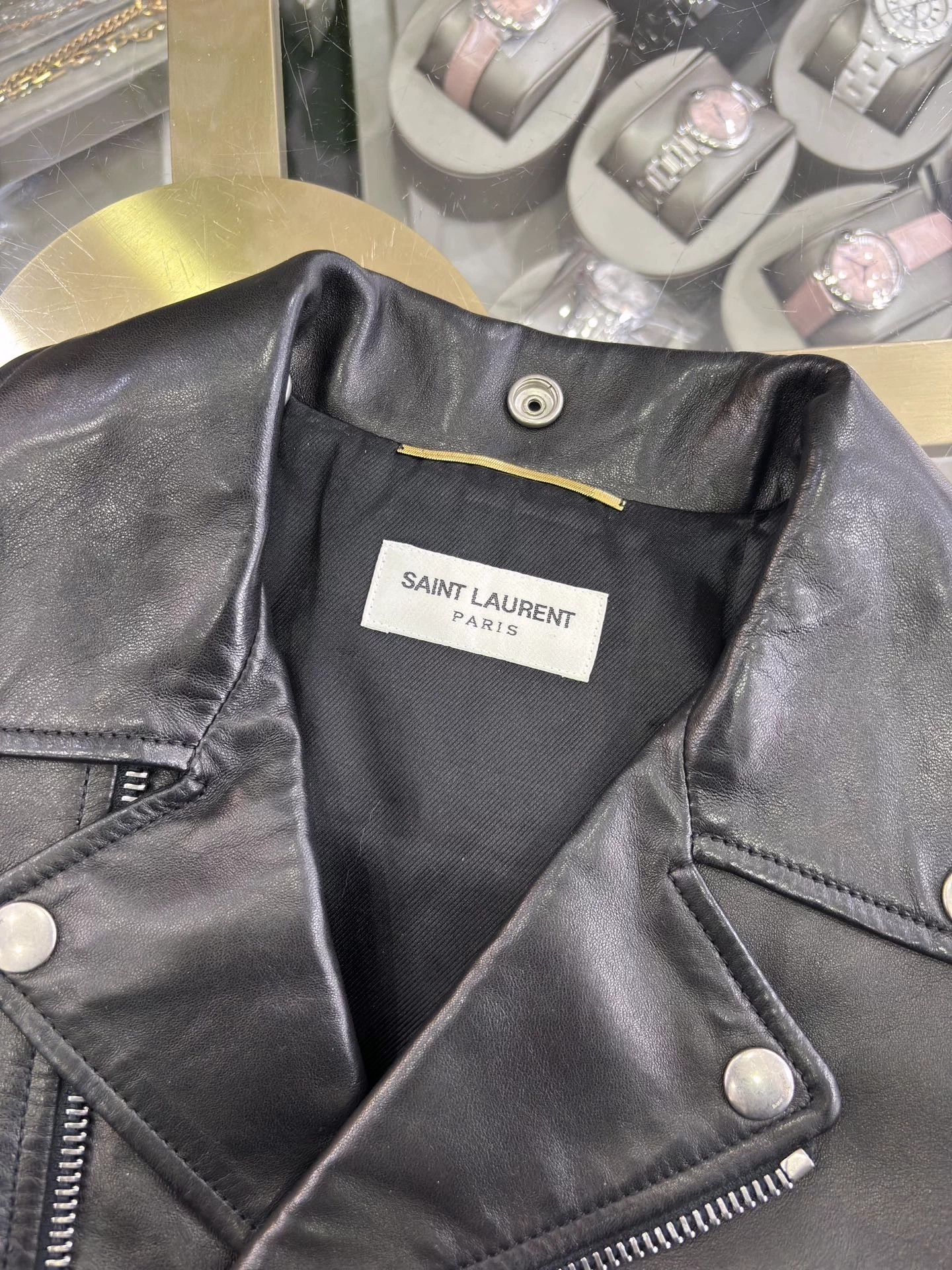 Saint Laurent Paris YSL SLP 2018FW lambskin biker jacket L01 36 Size XS / US 0-2 / IT 36-38 - 4 Thumbnail