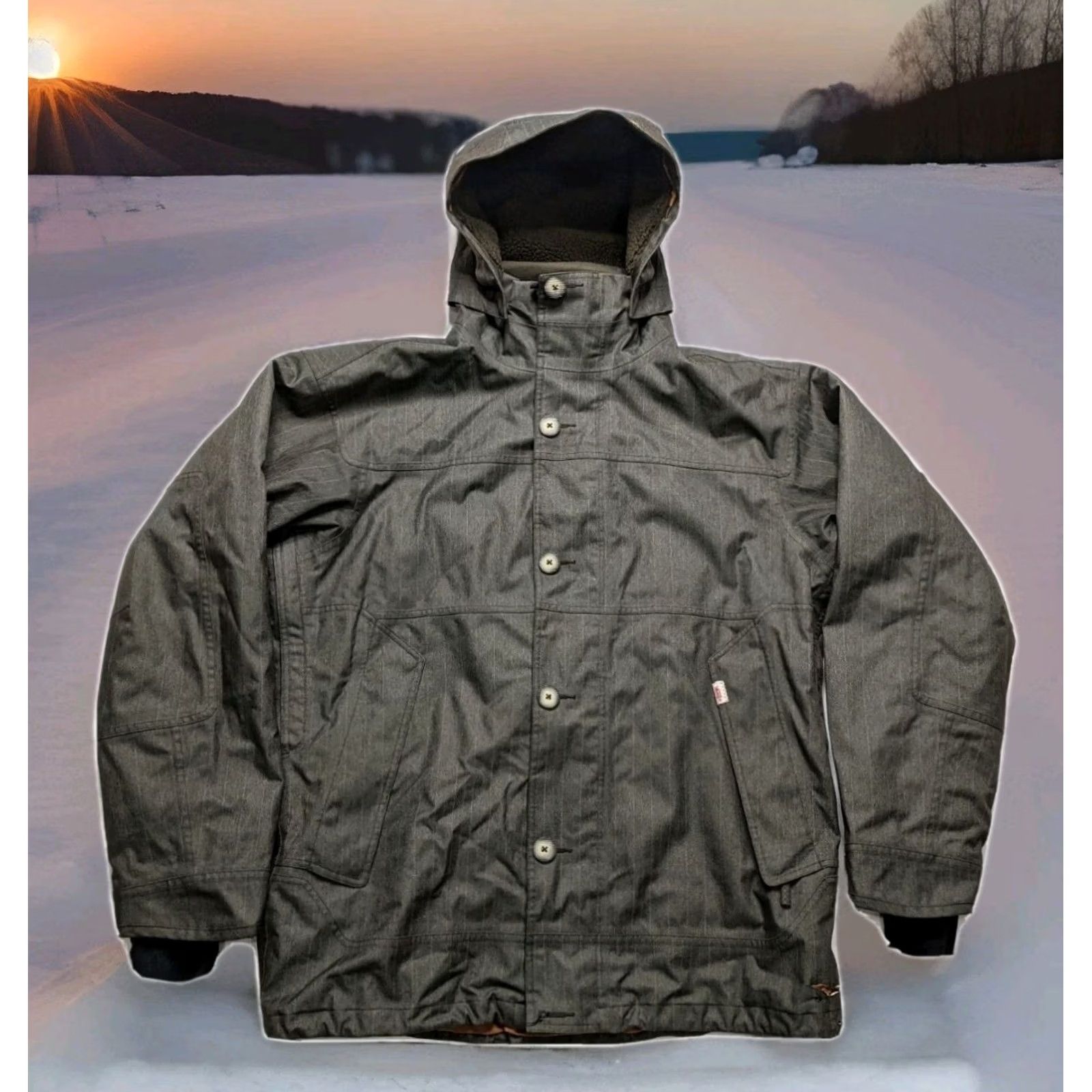Vans VANS MTE Jacket Pinstripe Snowboard Mens XL Gray Size US XL / EU 56 / 4 - 4 Thumbnail