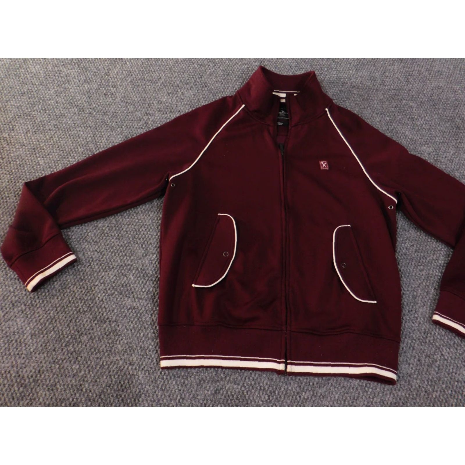 Marcs VINTAGE Marc Ecko Jacket Bomber Zip Red Retro Stretch Casual Mens Small S Red Size US S / EU 44-46 / 1 - 3 Thumbnail