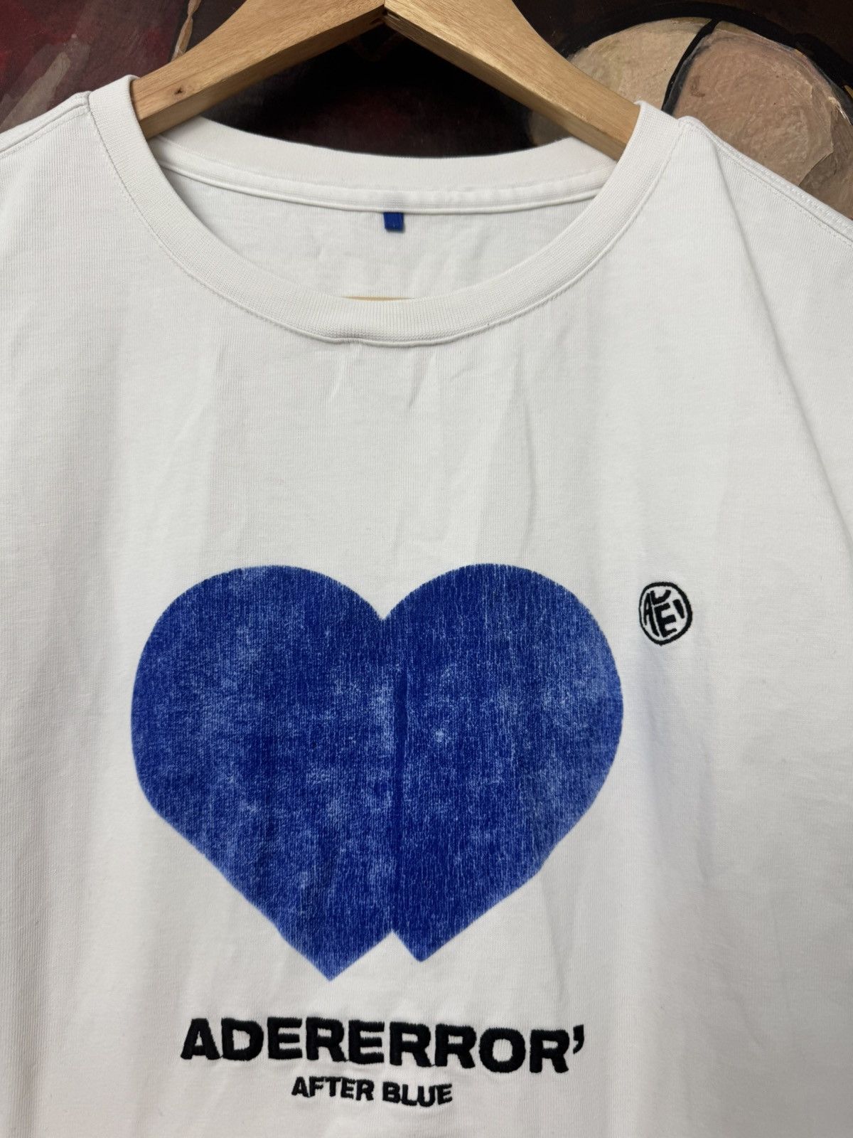Ader Error Ader Error ‘After Blue’ Tee Heart Logo Streetwear Rare Size US L / EU 52-54 / 3 - 3 Thumbnail