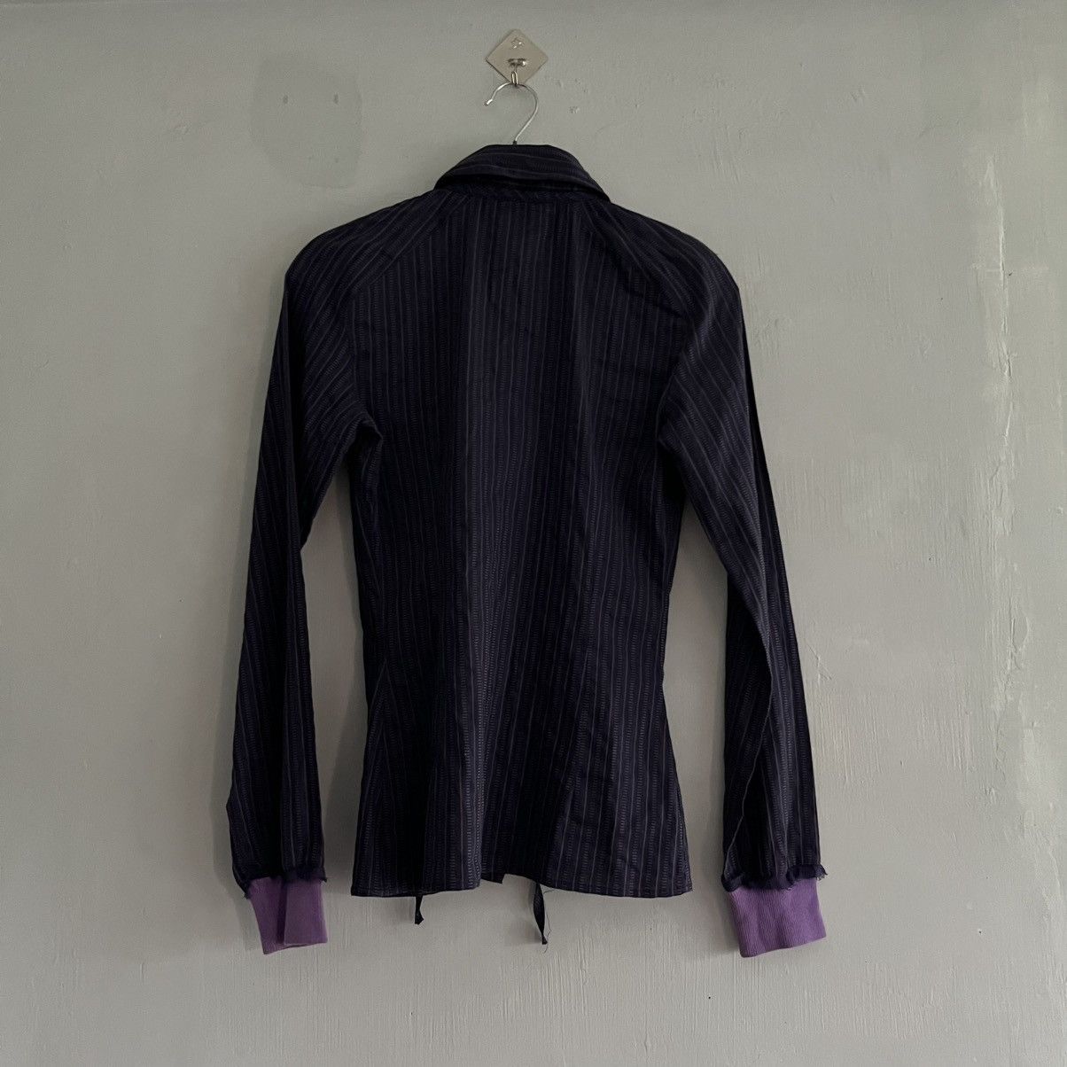 Dolce & Gabbana Dolce & Gabbana Ruflle Laced Stripes Button Up Shirt Size S / US 4 / IT 40 - 7 Thumbnail