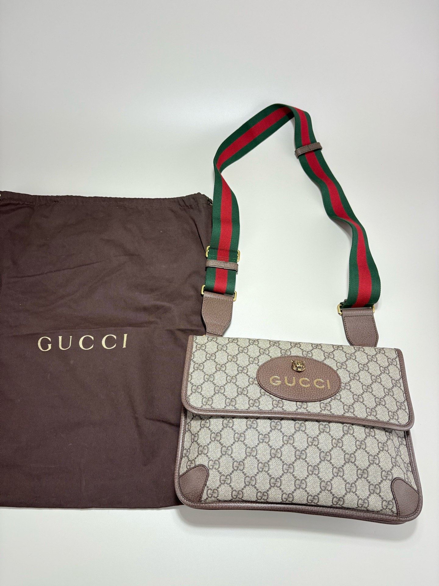 Gucci Gucci Tiger Head Large Messenger Bag Size ONE SIZE - 1 Thumbnail