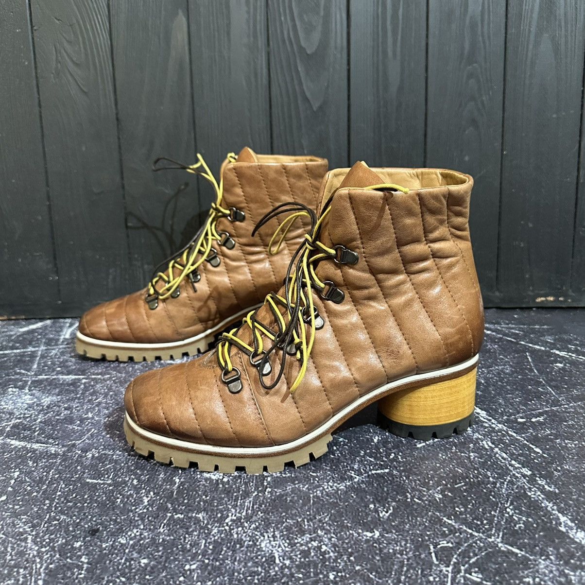Halmanera HALMANERA Women’s Leather Boots size 37.5eu Rick Owens style Size US 7.5 / IT 37.5 - 3 Thumbnail